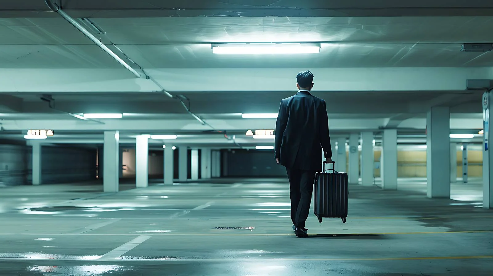 Busy Businessman Rushing Through Park — free download from Dotvec