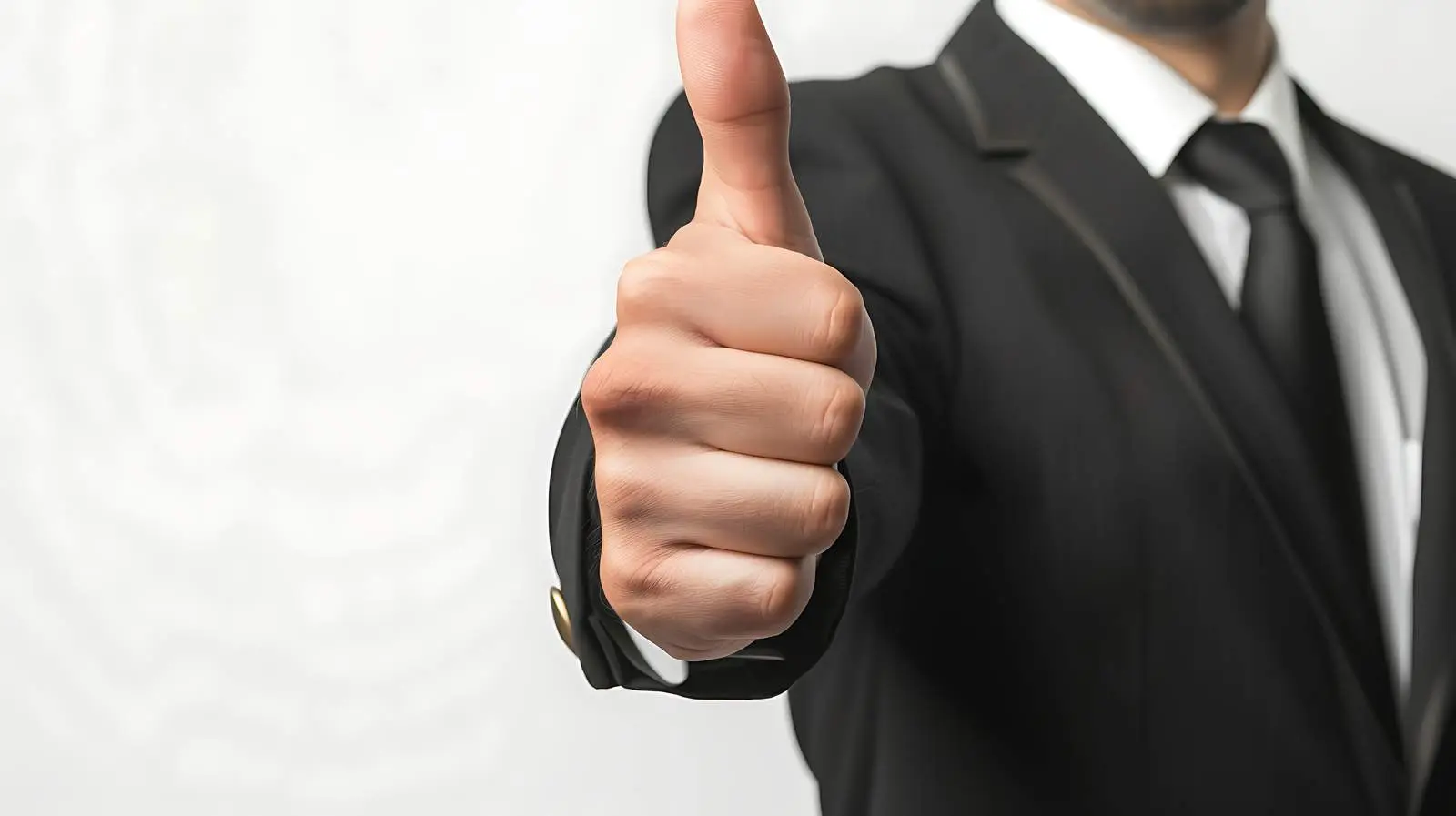 Businessman Giving Thumbs Up on White Background – free motivation image from Dotvec
