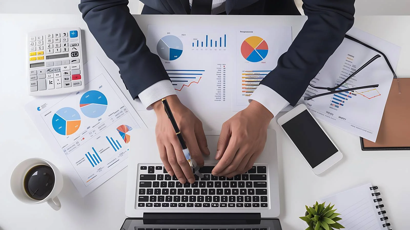 Business Analysis at Office Desk — free download from Dotvec