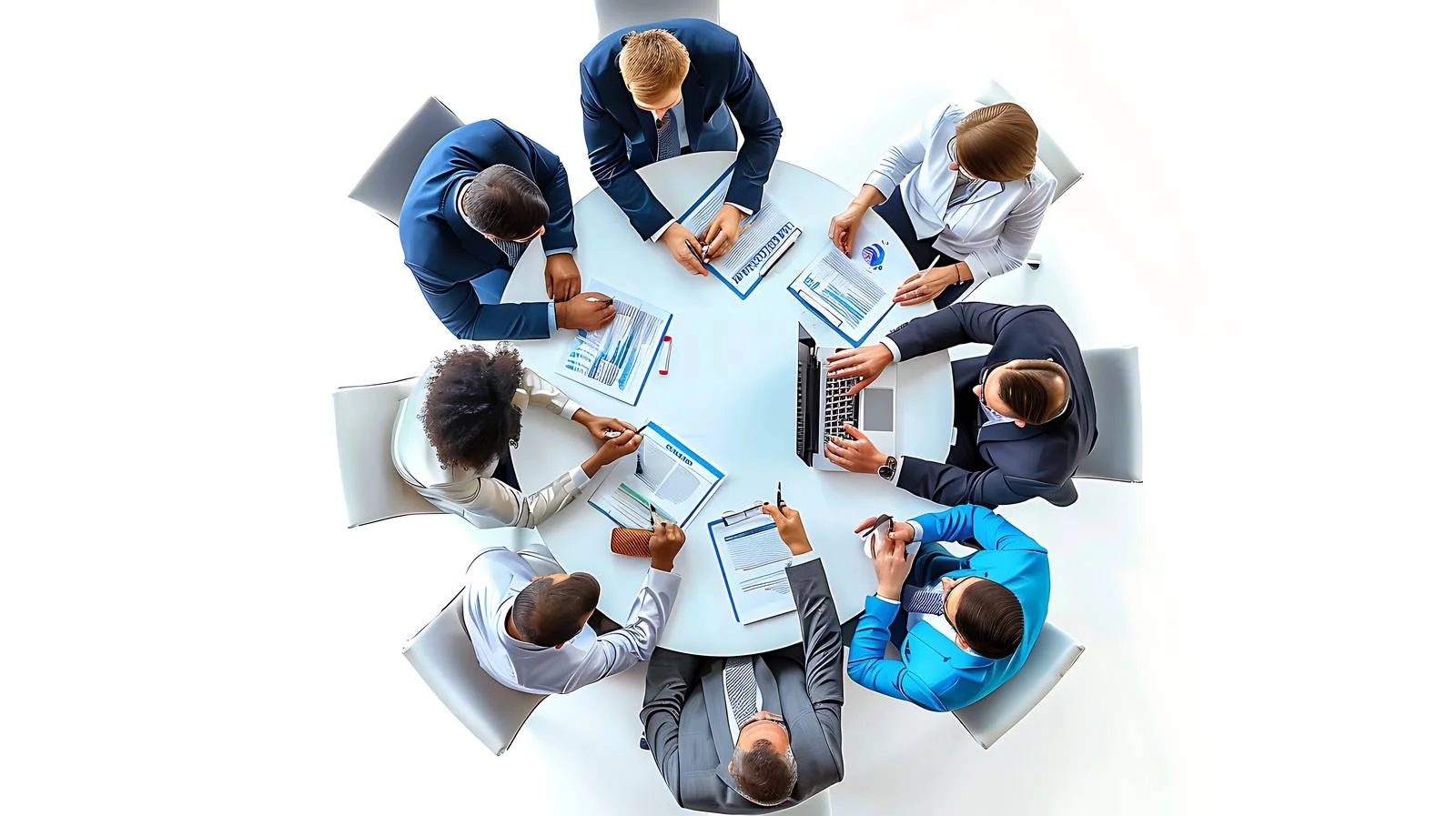 Collaborative meeting for investment discussion — free download from Dotvec