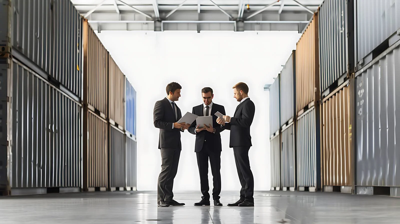 Business Meeting Tablet Usage in Production — free download from Dotvec