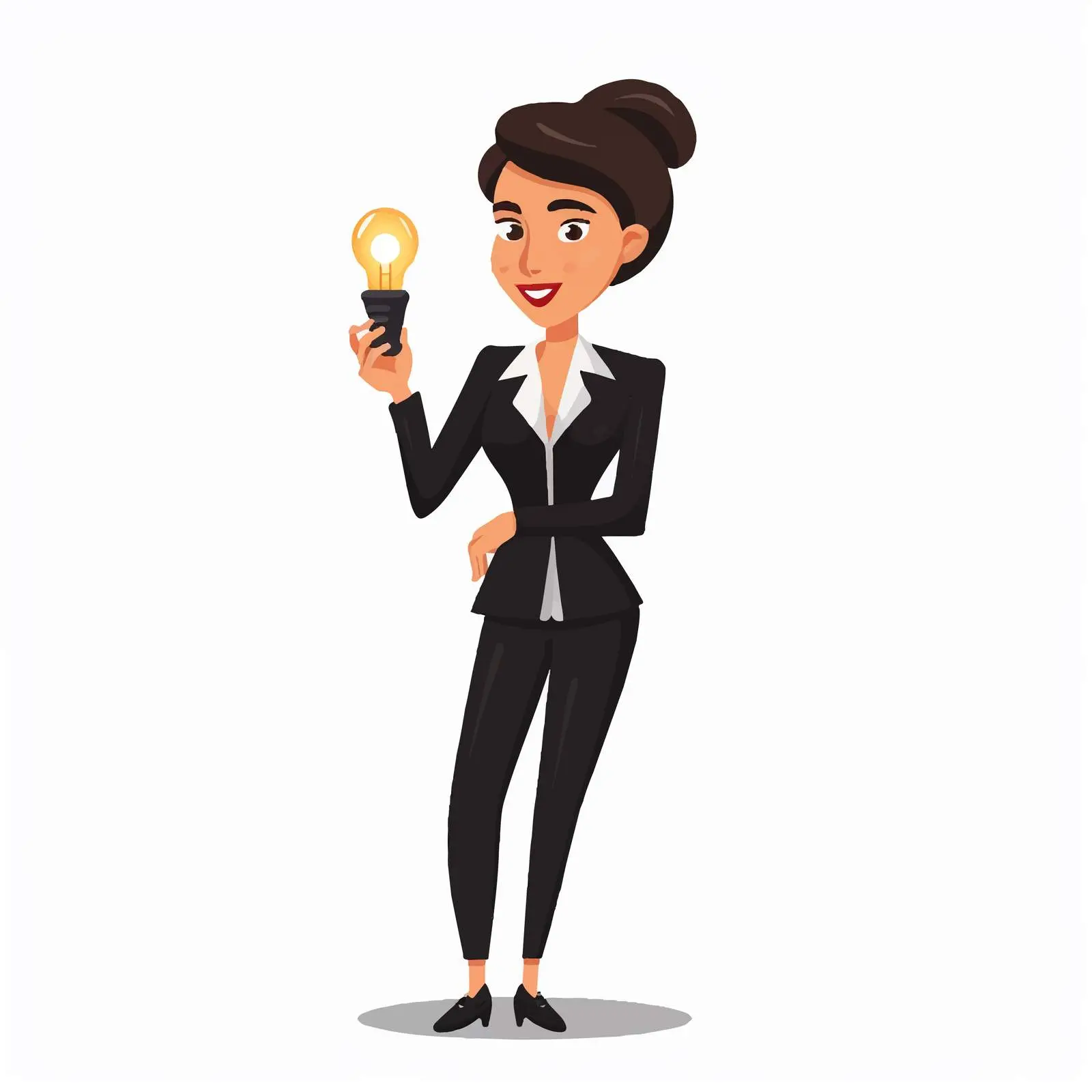 Businesswoman Character Avatar with Idea Icon — free download from Dotvec