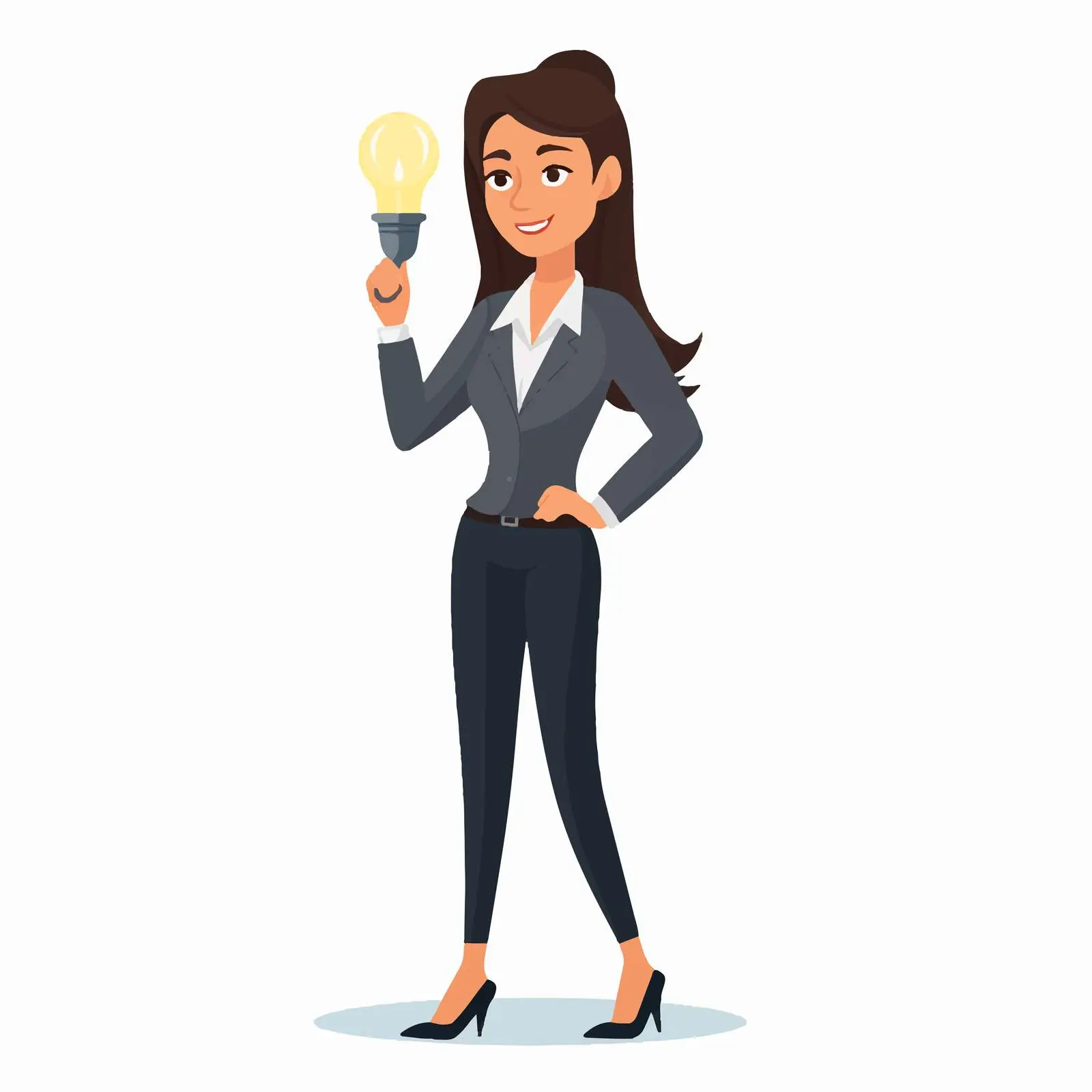 Businesswoman Avatar with Idea Icon Vector — free download from Dotvec