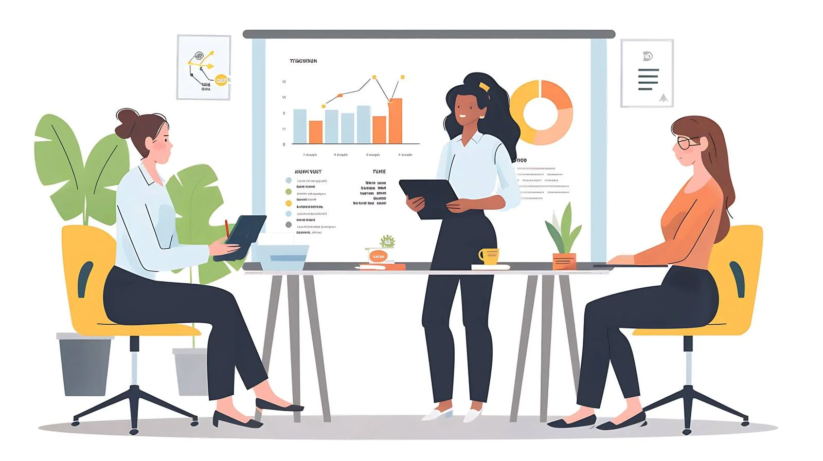 Businesswoman Strategy Presentation — free download from Dotvec