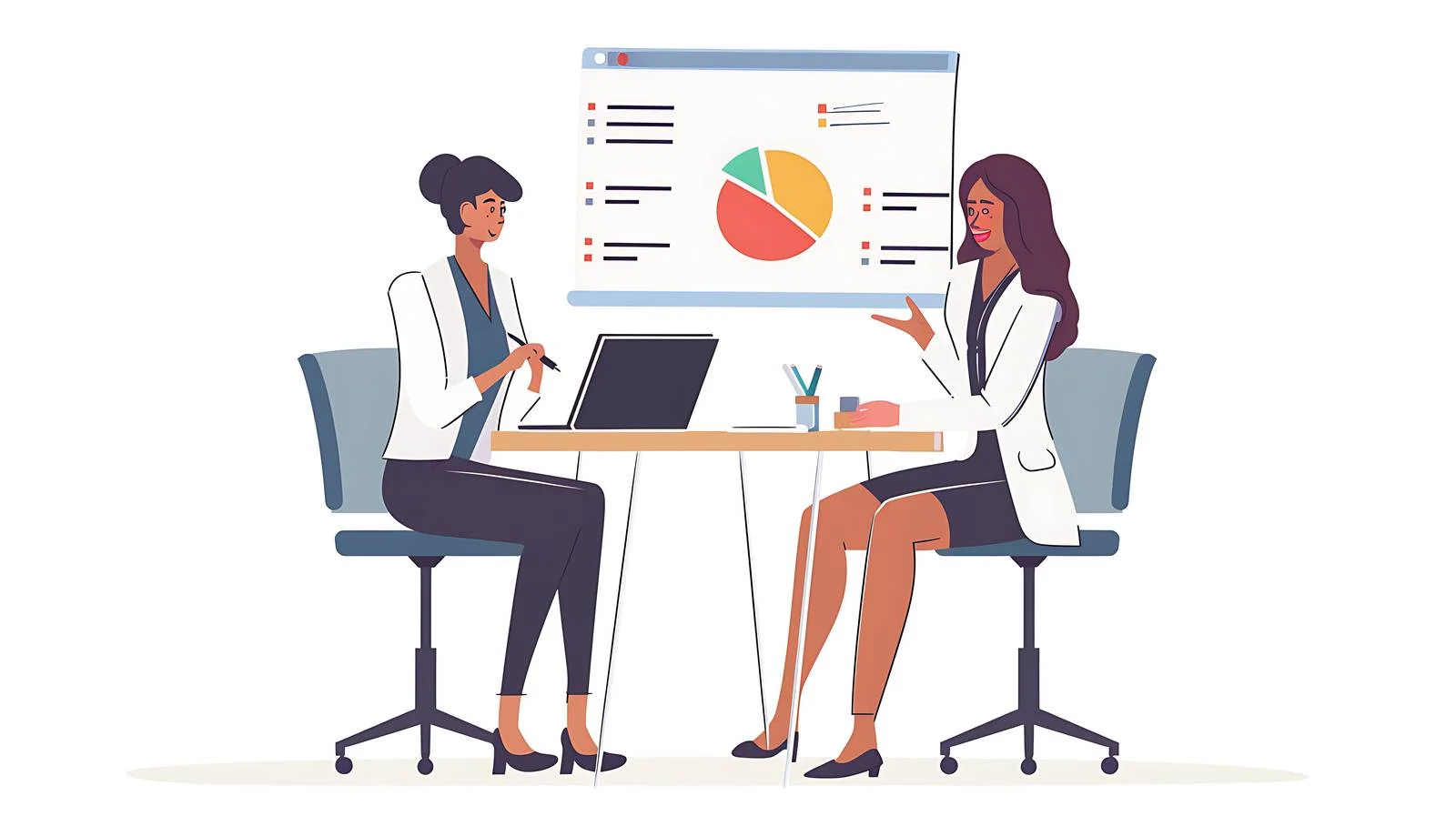 Leading Office Meeting with Businesswoman — free download from Dotvec