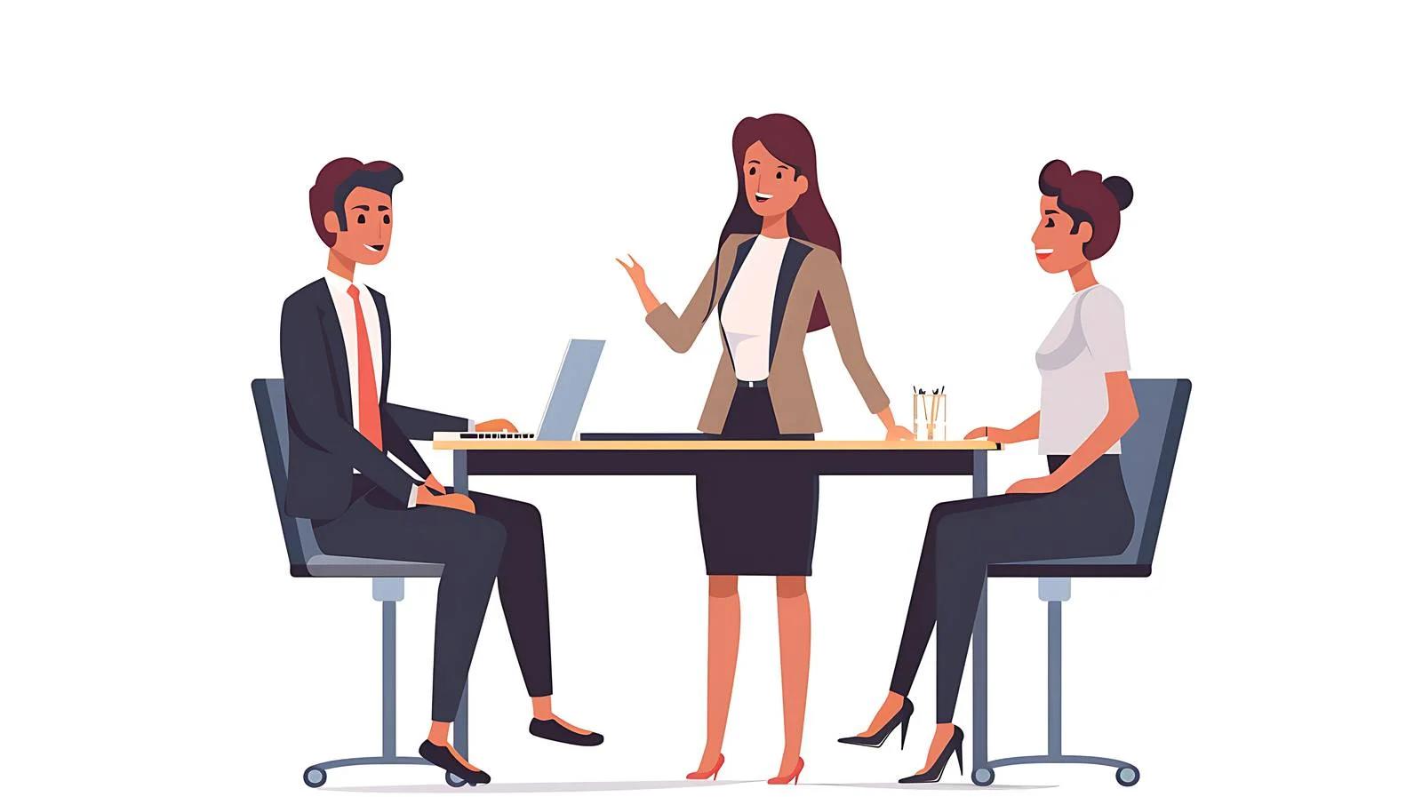 Leading Office Meeting Businesswoman — free download from Dotvec