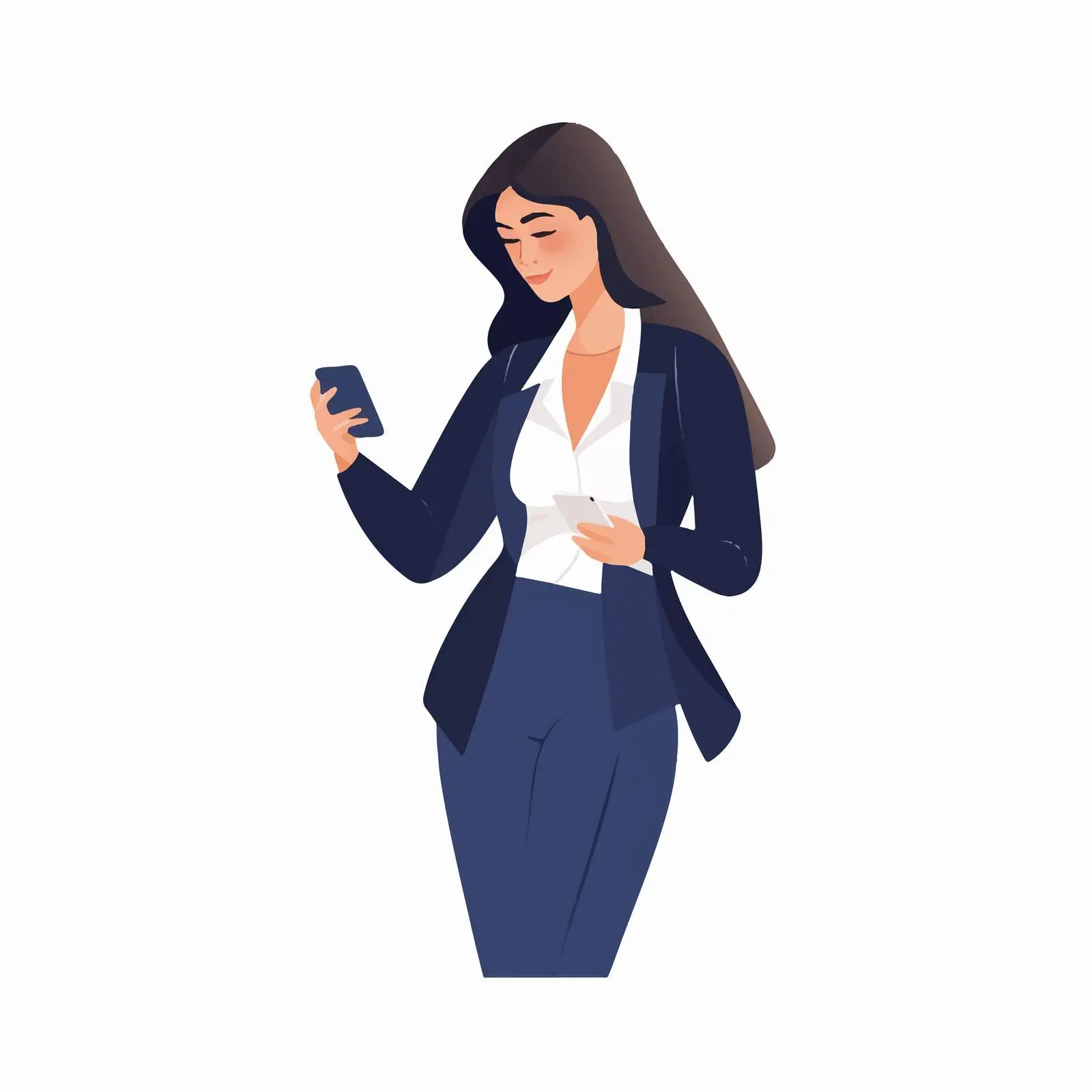 Businesswoman Using Smartphone for Reading — free download from Dotvec