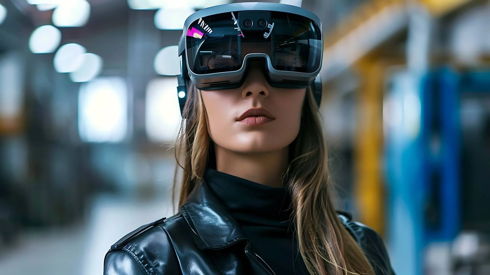 Smart Glasses in Modern Factory Setting — free download from Dotvec