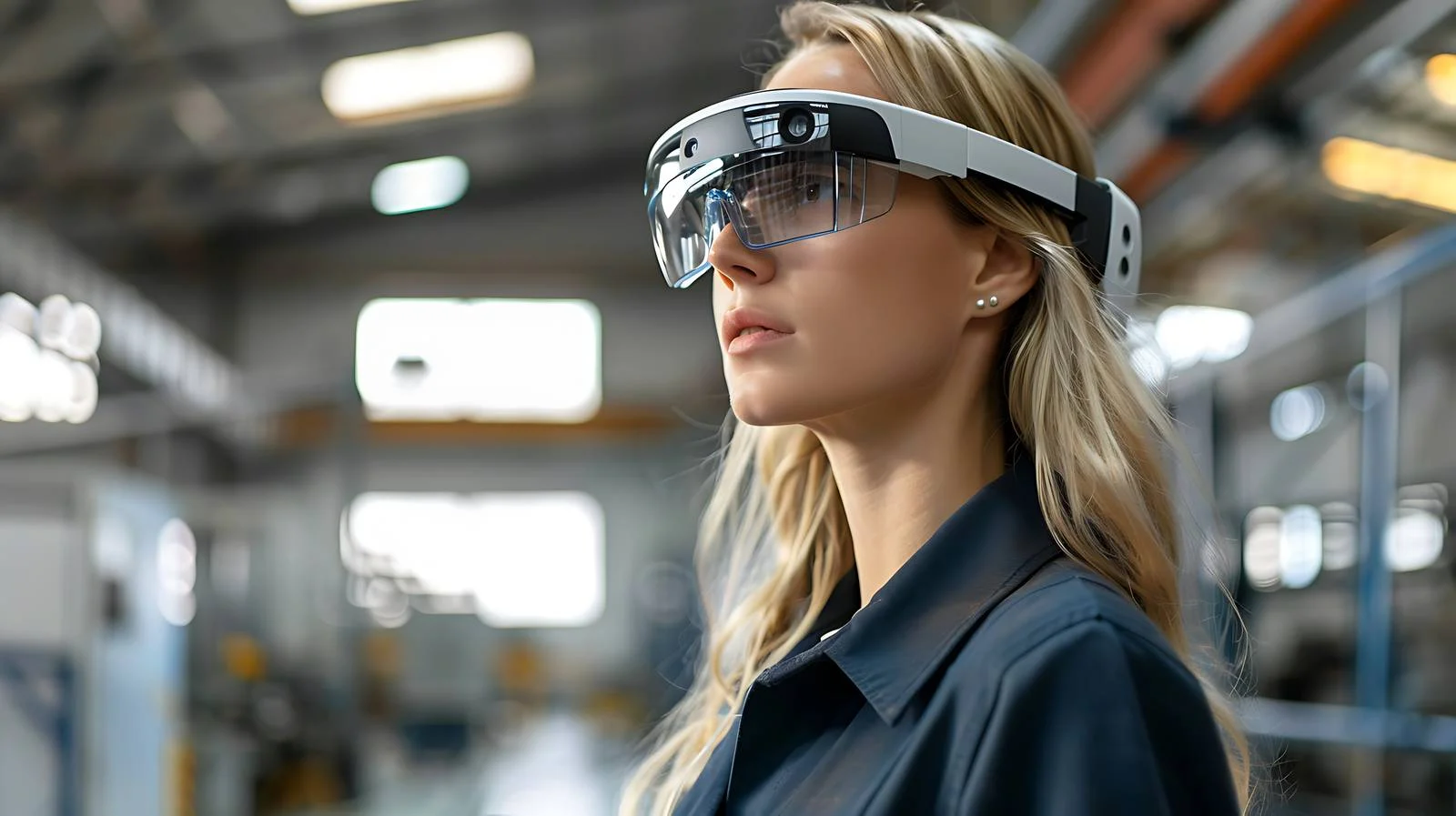 AR Glasses Usage in Modern Factory — free download from Dotvec