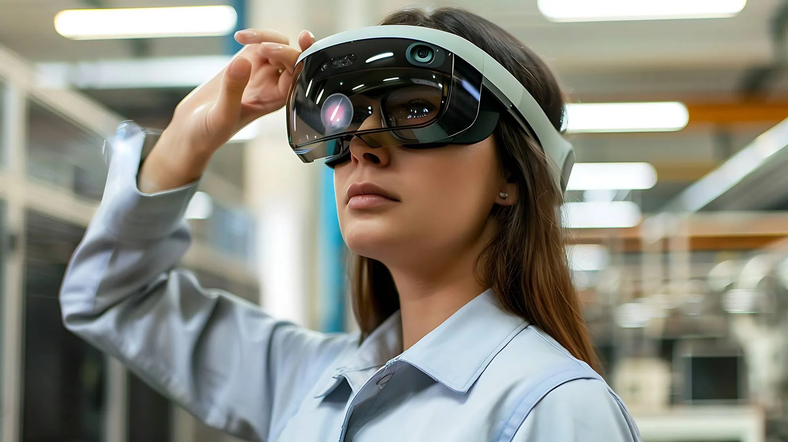 AR Smart Glasses in Modern Factory — free download from Dotvec