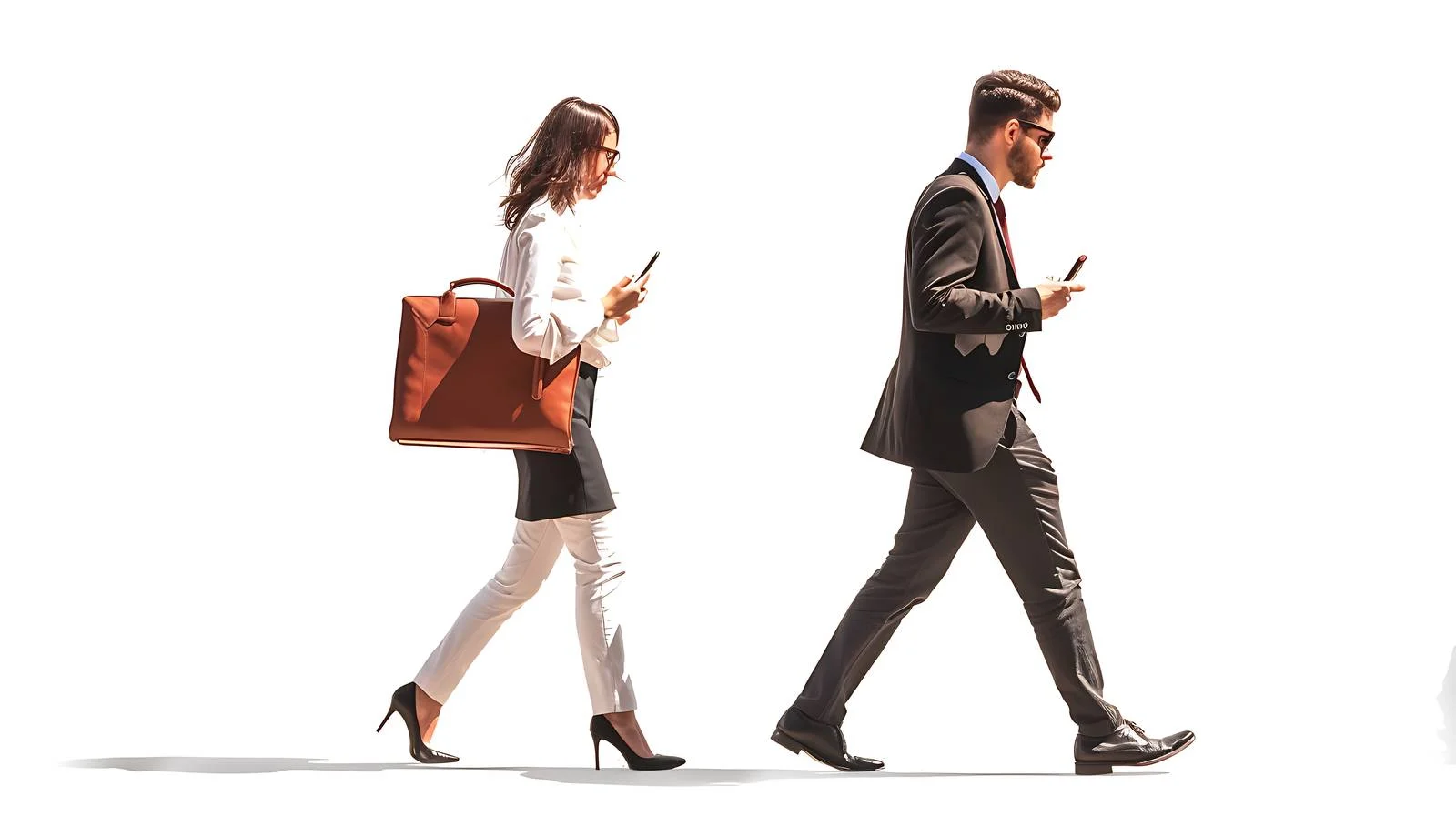 Professional Businesswoman Multitasking with Mobile Phone — free download from Dotvec