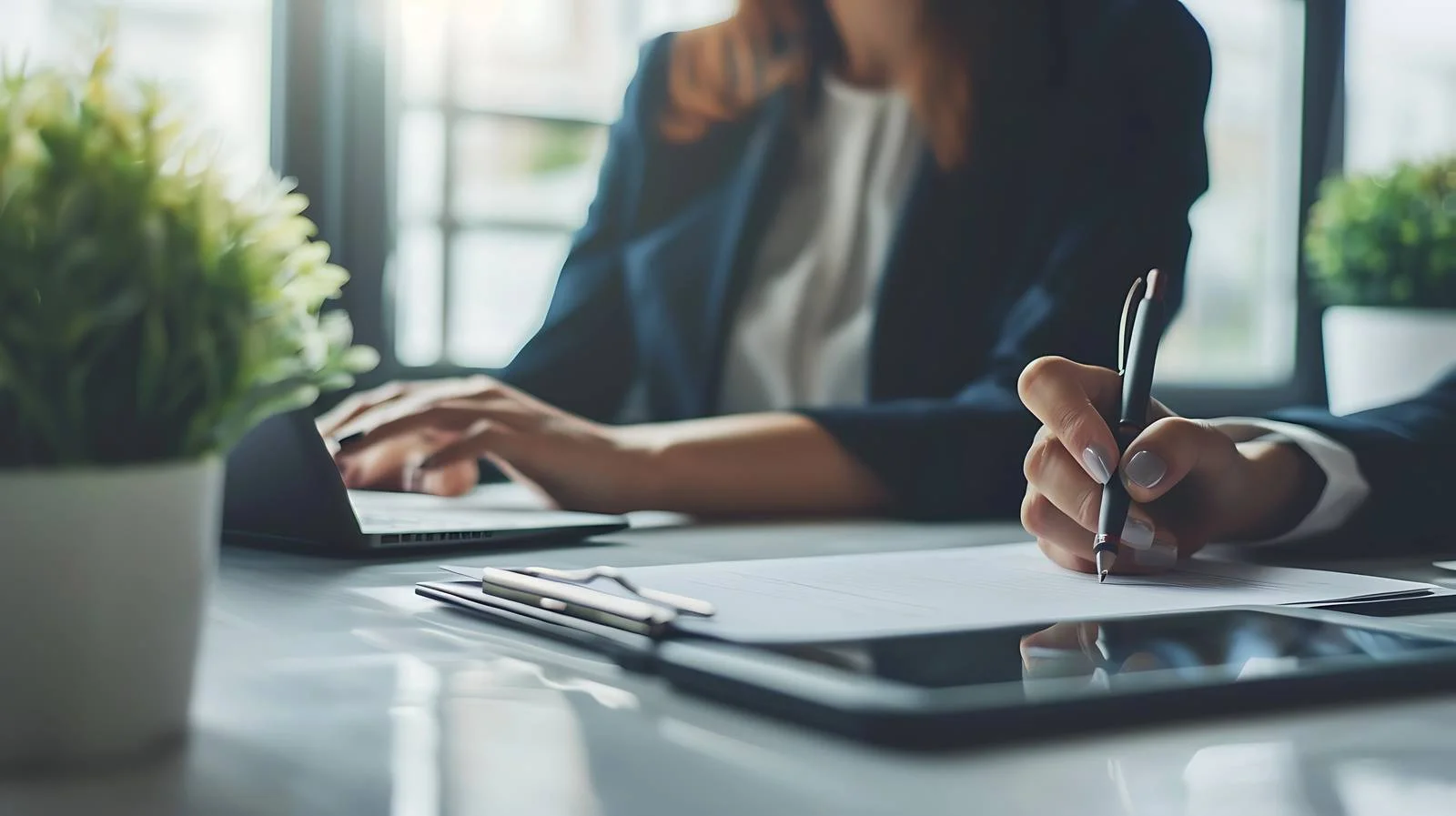 Professional Businesswoman Taking Notes — free download from Dotvec