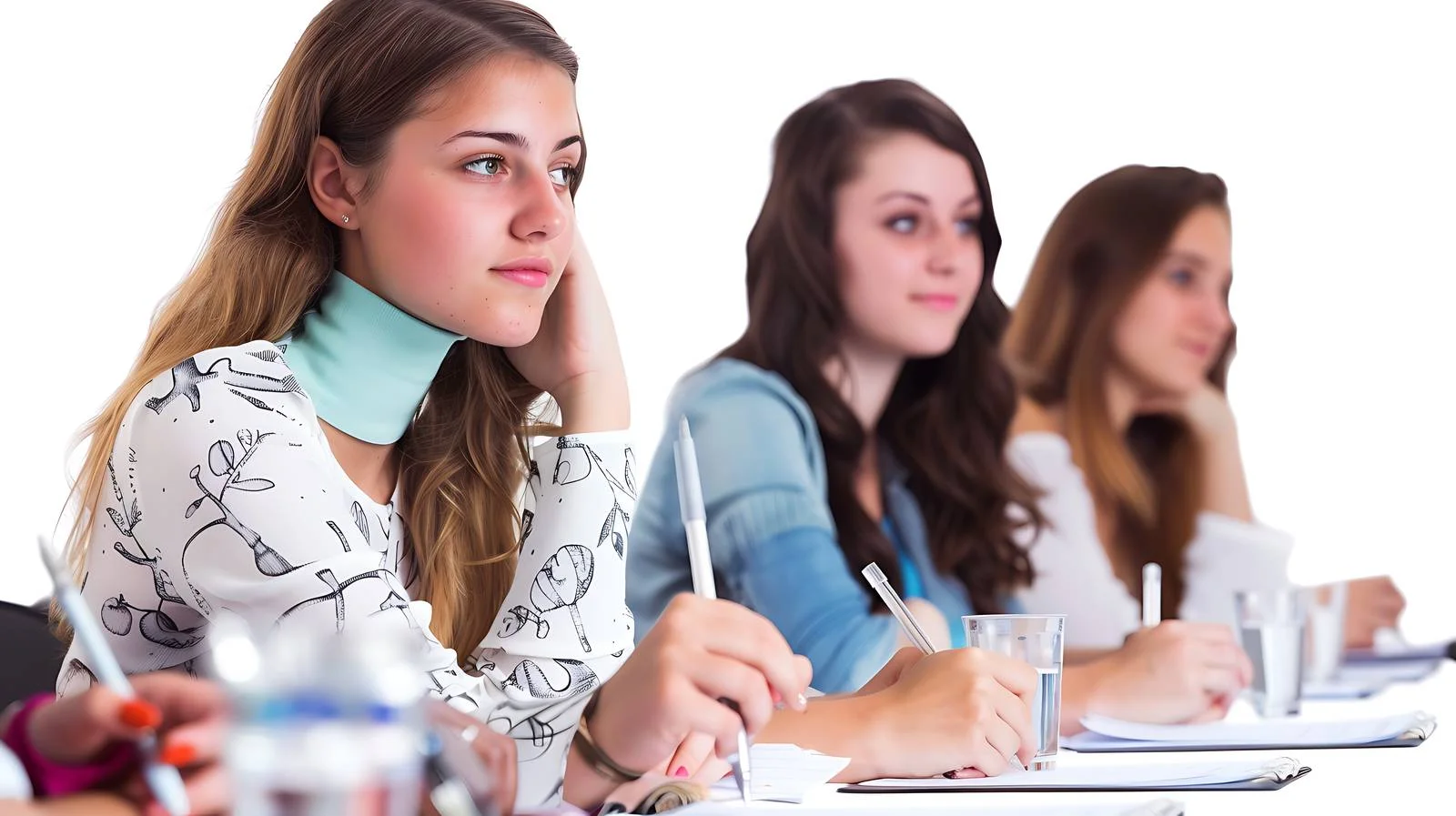 Professional Businesswomen Training Writing Isolated — free download from Dotvec