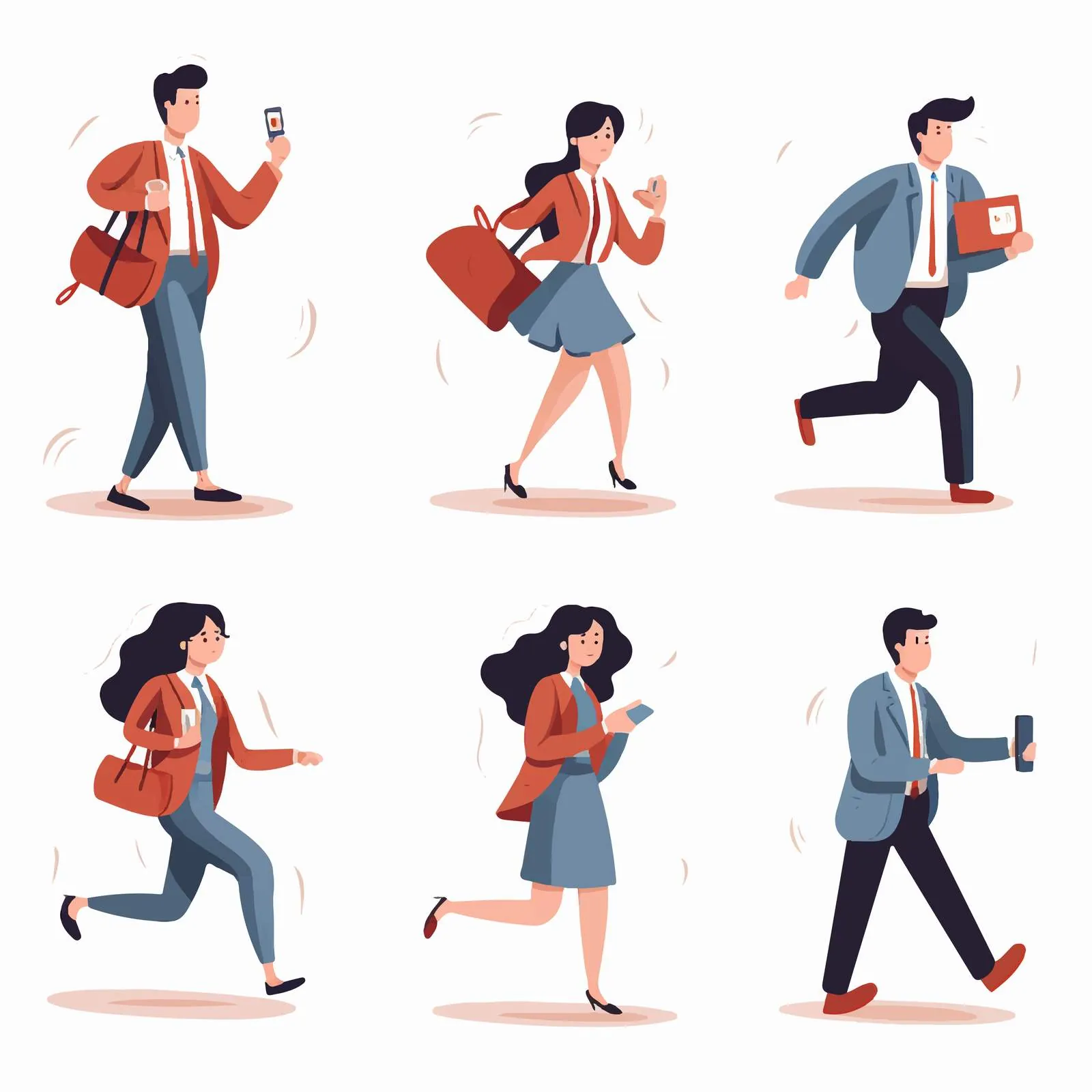 Busy People Hurrying in Business Environment — free download from Dotvec