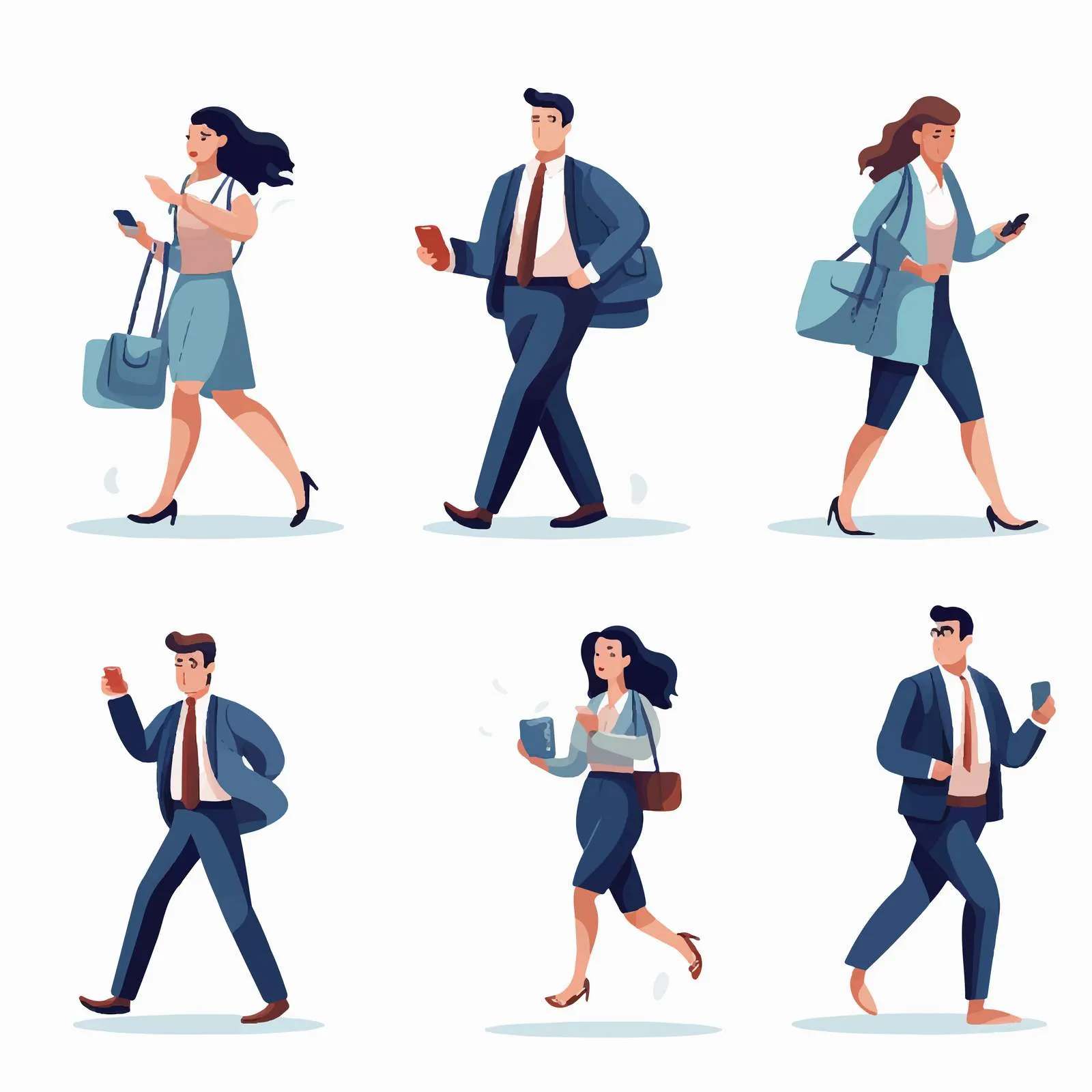 Busy People Hurrying in a Fast-Paced Environment — free download from Dotvec