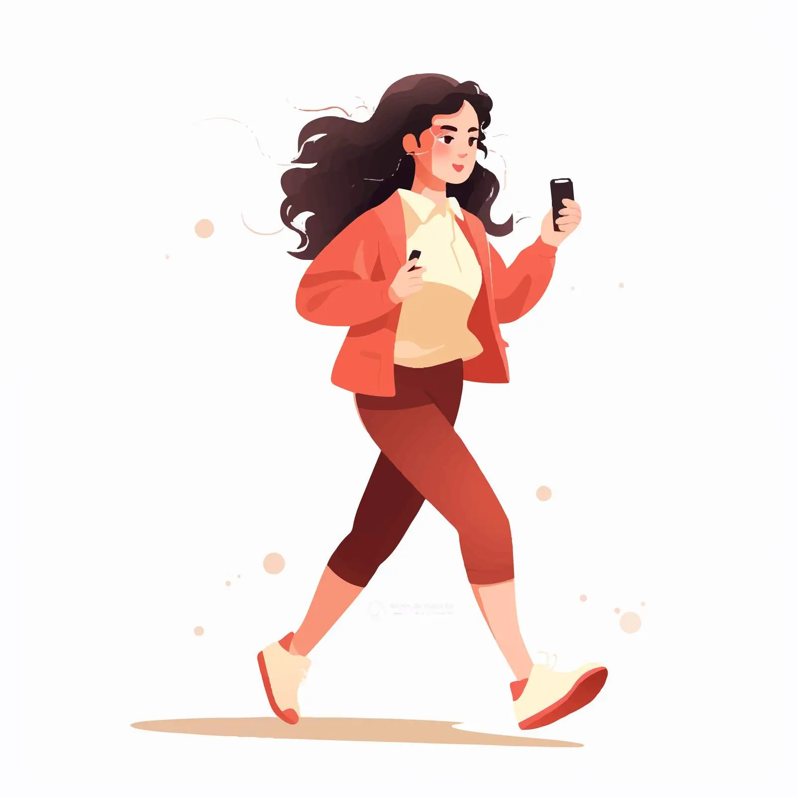 Trendy Woman Using Cell Phone Portrait – free cell phone image from Dotvec