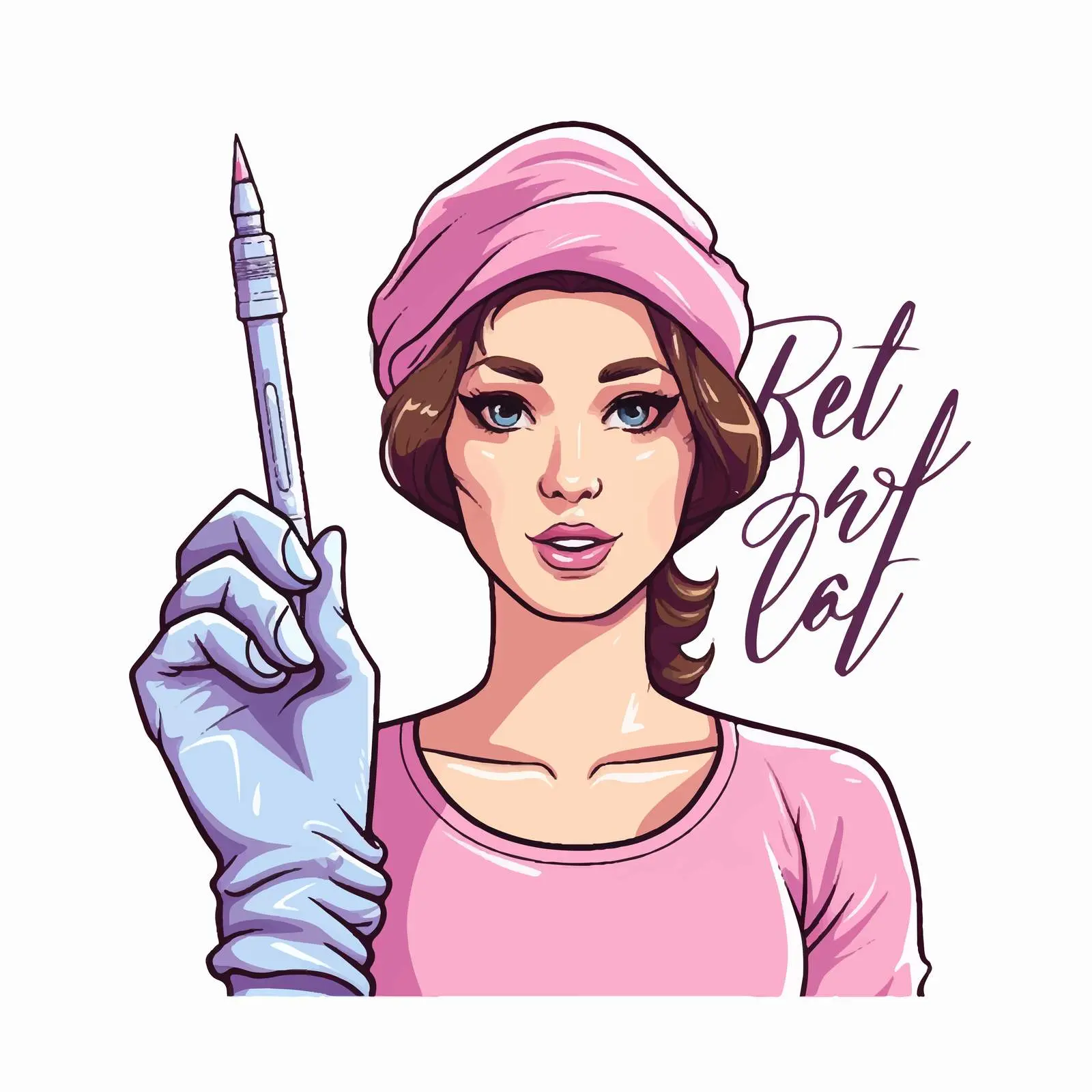 But First Botox Handwritten Lettering Design — free download from Dotvec