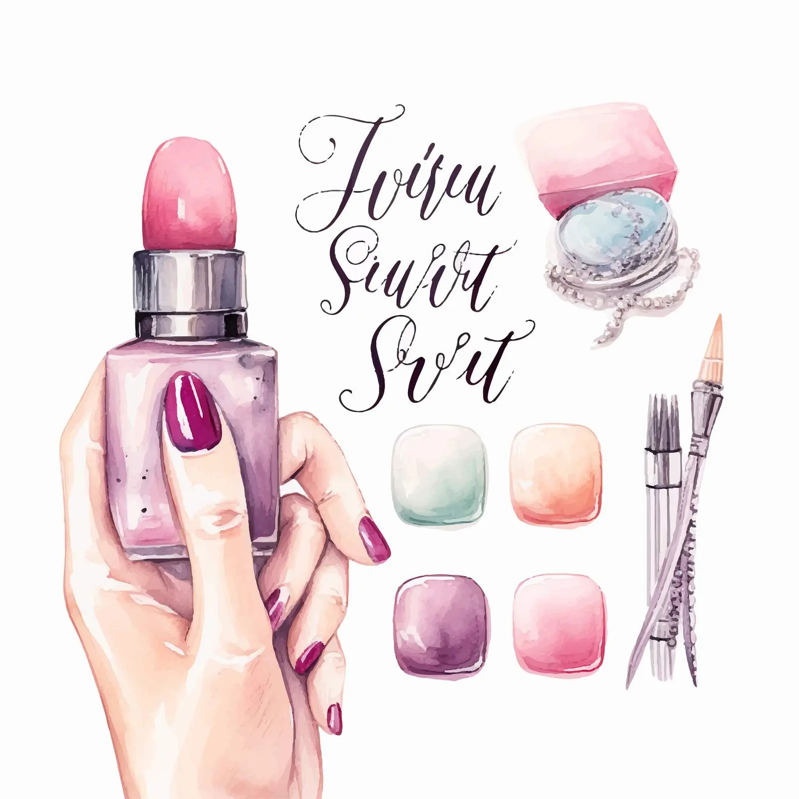 Handwritten Nails Inscription Vector Design — free download from Dotvec