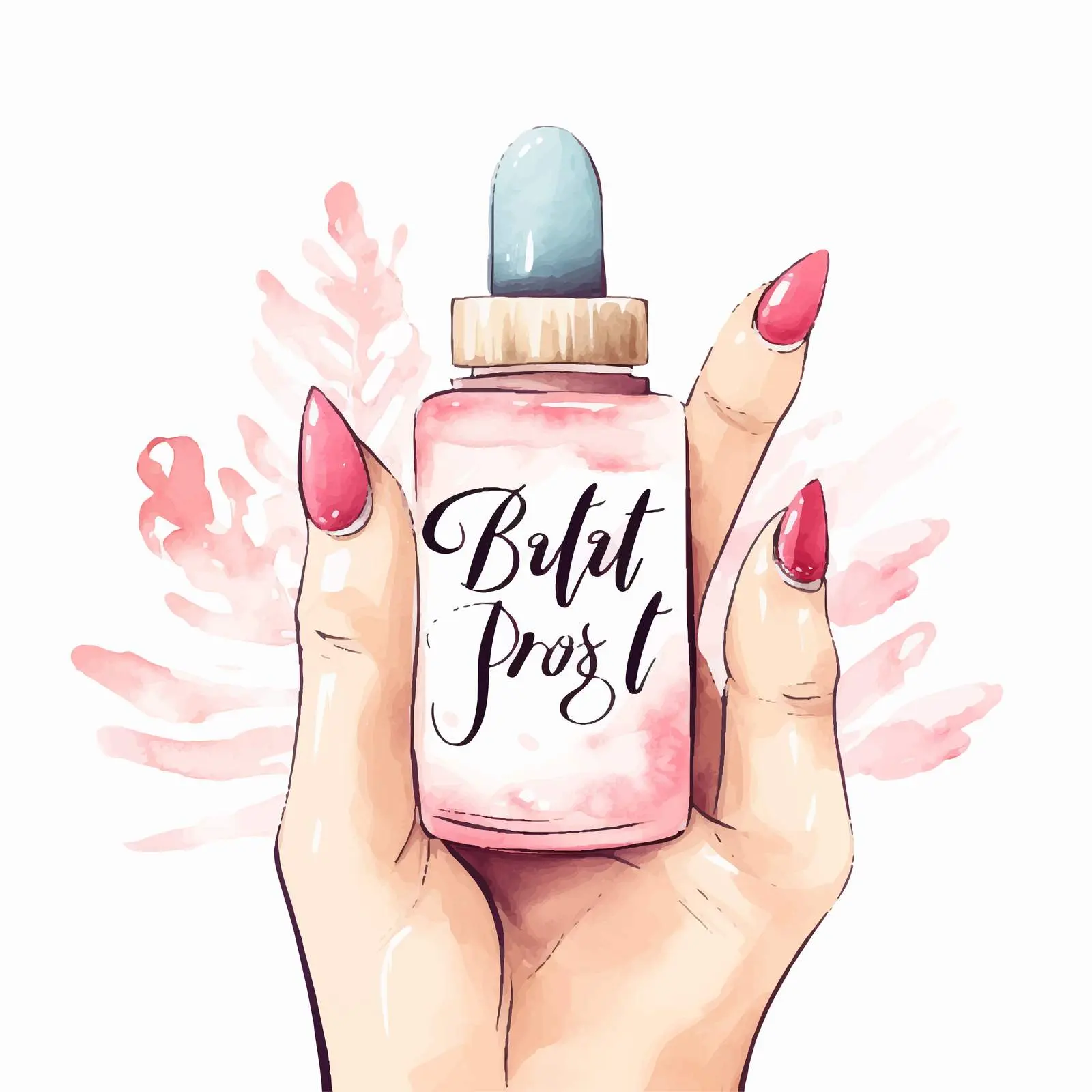 Handwritten Nails Inscription Vector Illustration — free download from Dotvec