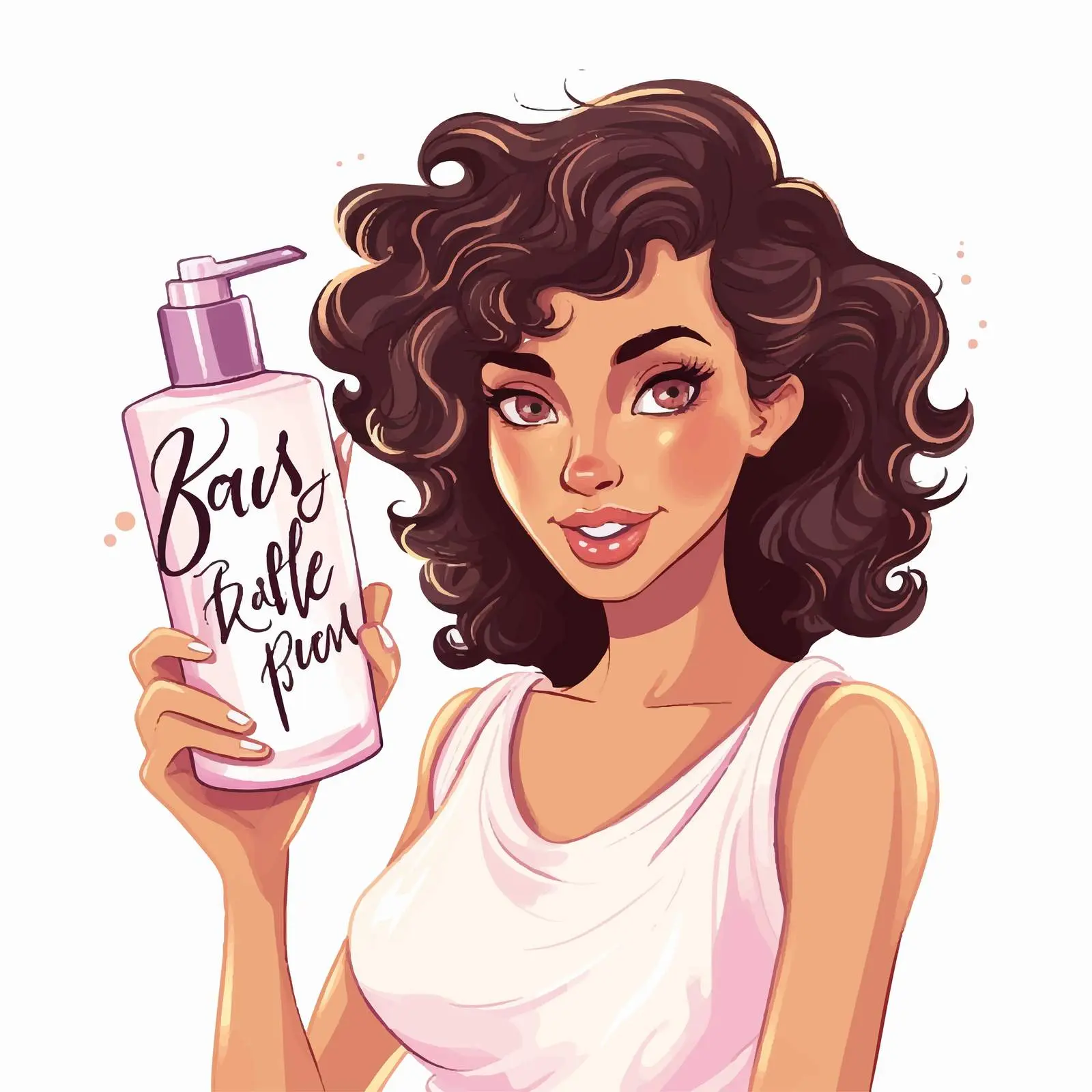 Handwritten Skin Care Lettering Illustration — free download from Dotvec