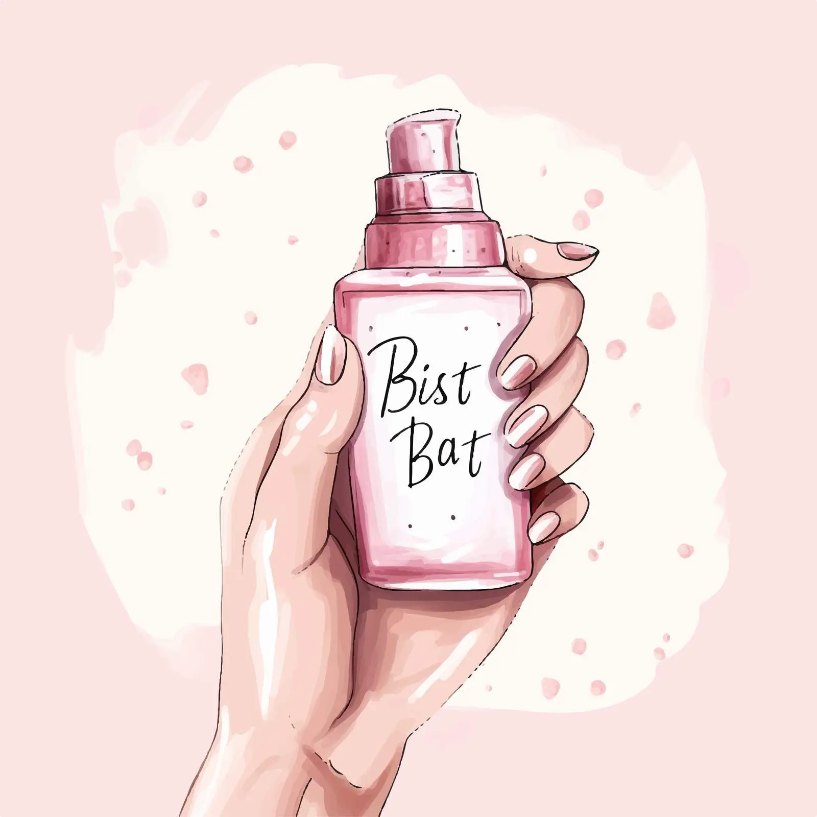 Handwritten Lettering Skincare Cosmetics Design — free download from Dotvec