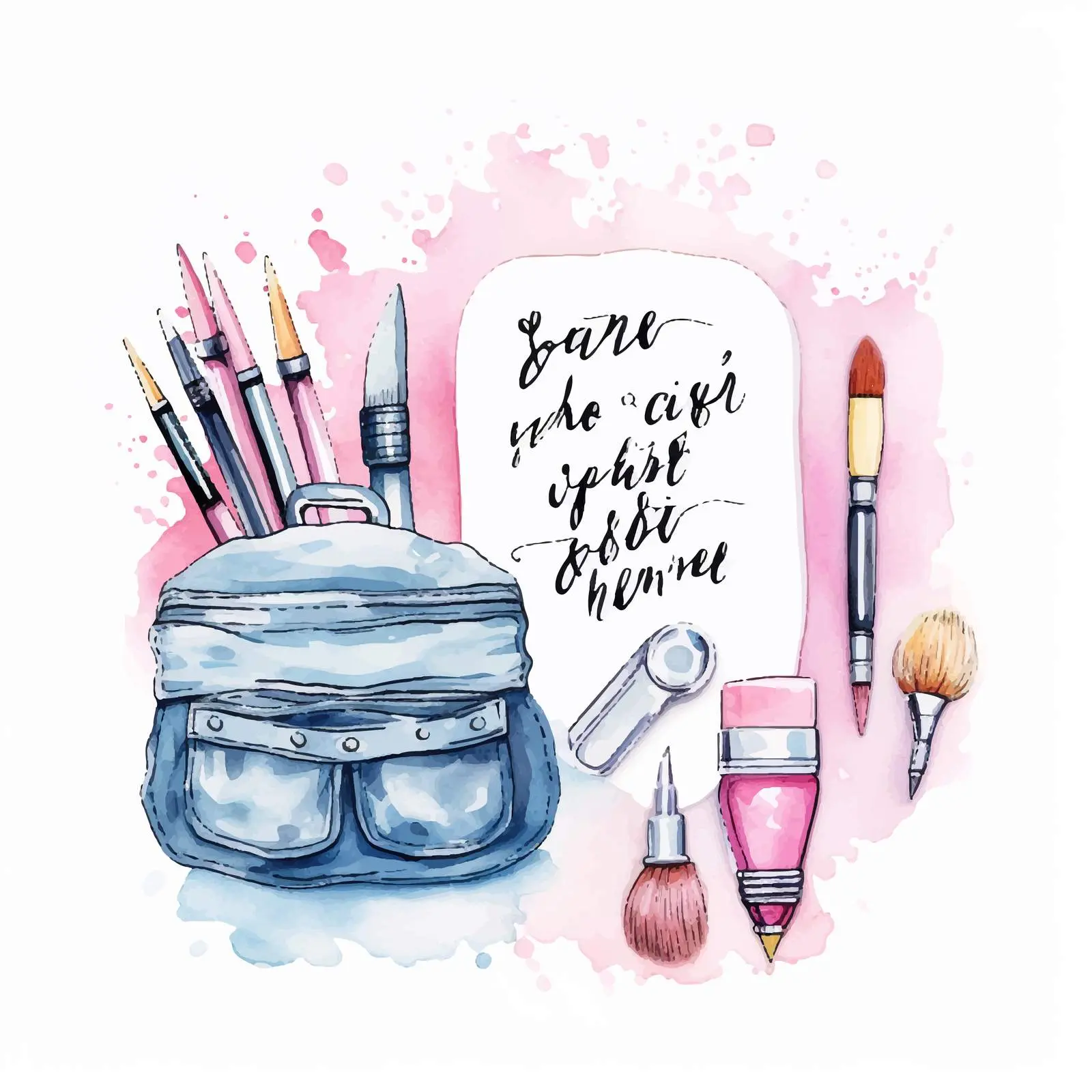 Handwritten Inscription on Manicure Tools — free download from Dotvec