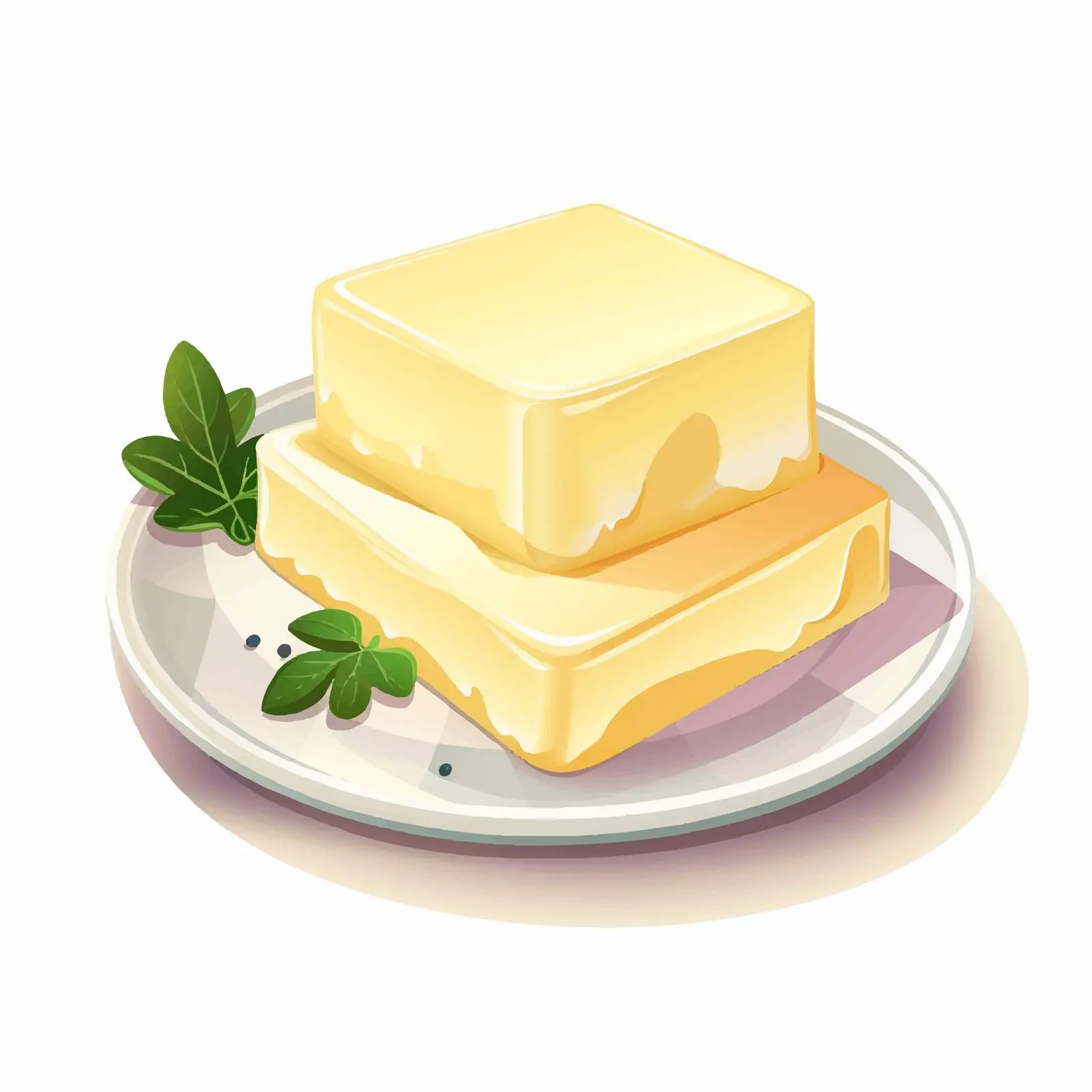 Fresh Dairy Butter on Plate — free download from Dotvec