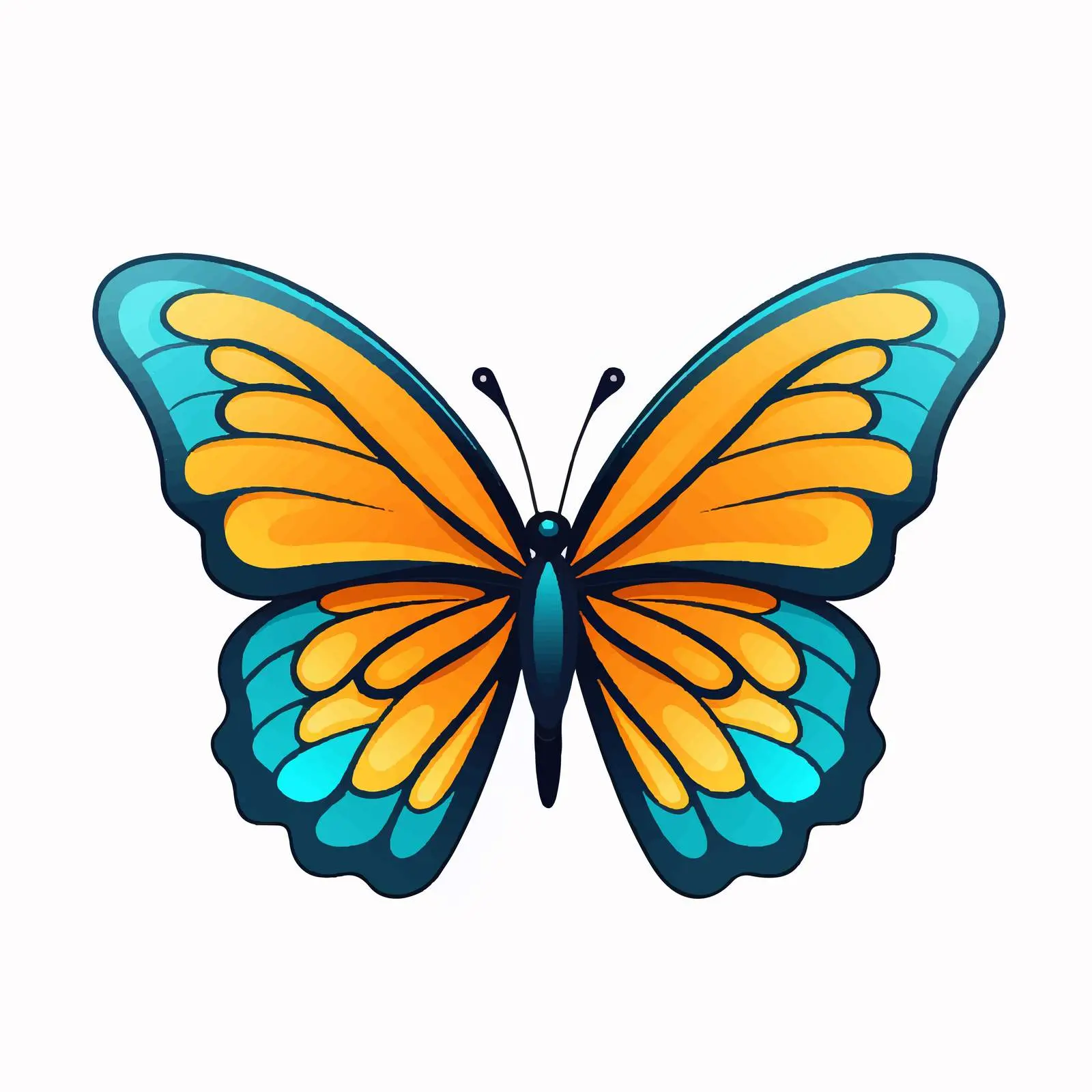 Elegant Butterfly Line Vector Illustration — free download from Dotvec
