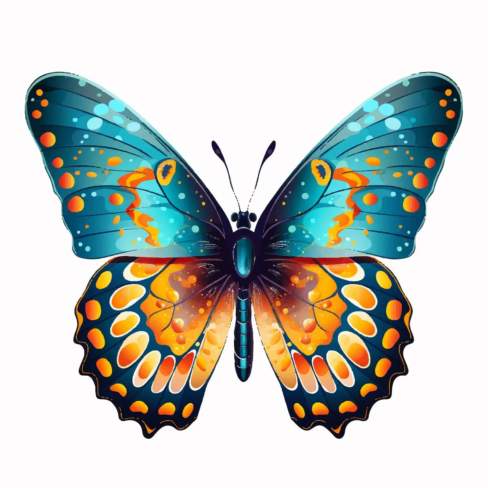 Butterfly Vector Illustration on White Background — free download from Dotvec