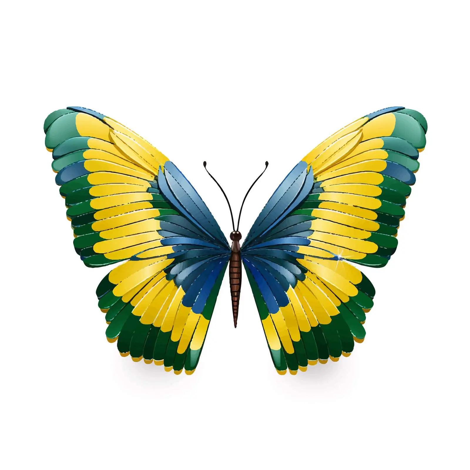 National Flag Butterfly Wings Clip Art — free download from Dotvec