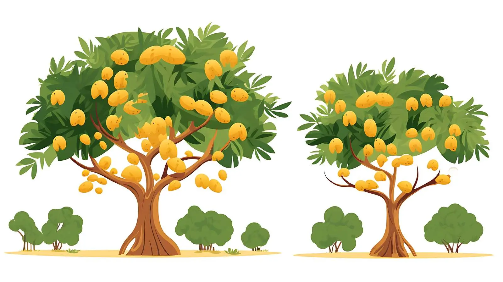 Butternut Tree Nature Vector Illustration — free download from Dotvec