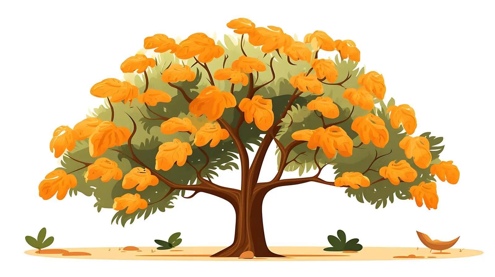 Butternut Juglans cinerea tree illustration — free download from Dotvec