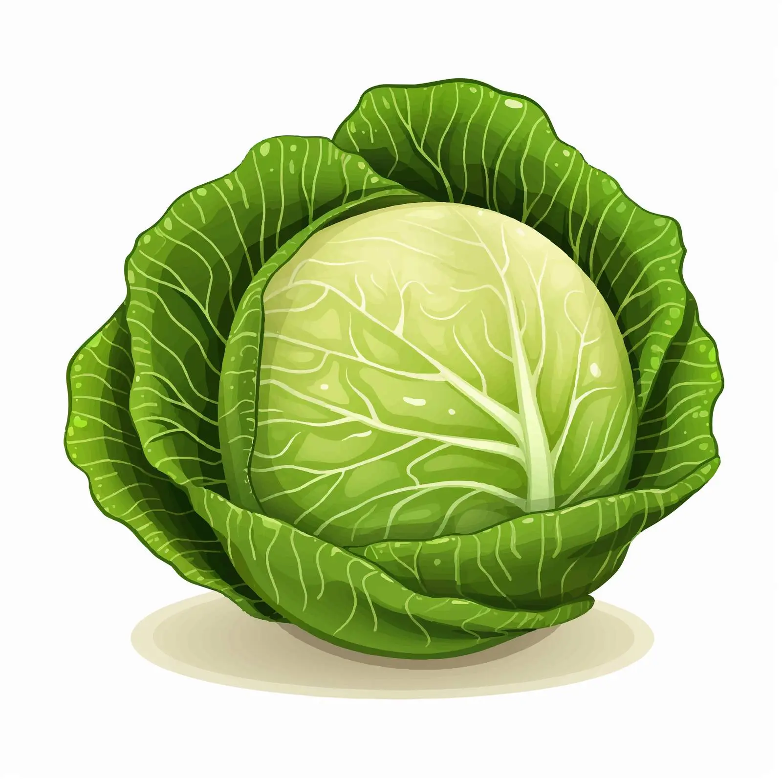 Cabbage Vector Illustration on White Background — free download from Dotvec