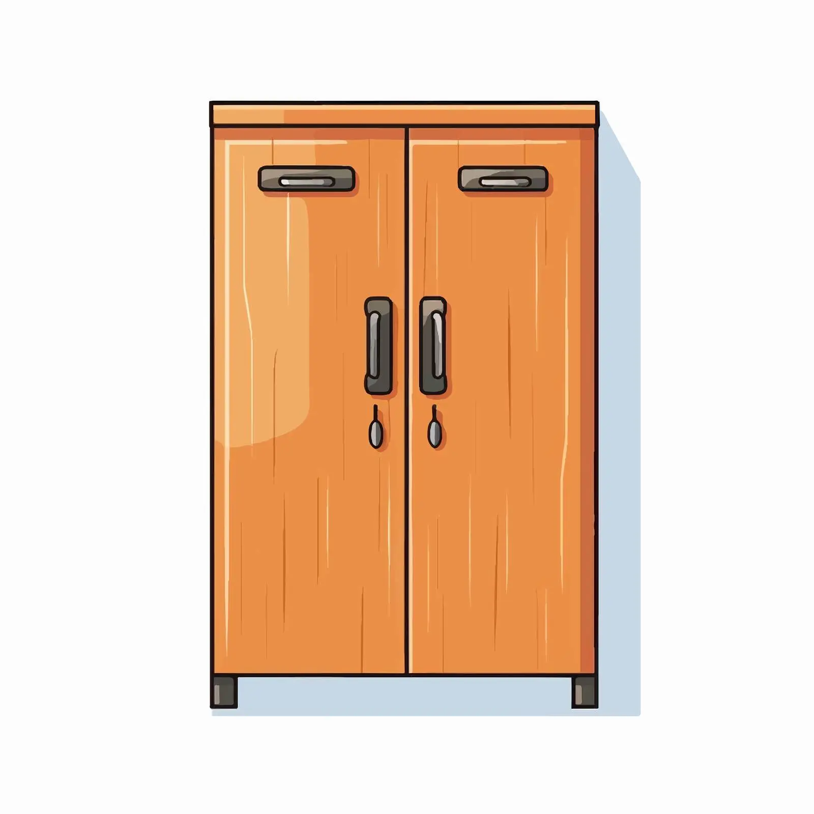 Office Locker Cabinet Vector Illustration – free commercial furniture image from Dotvec