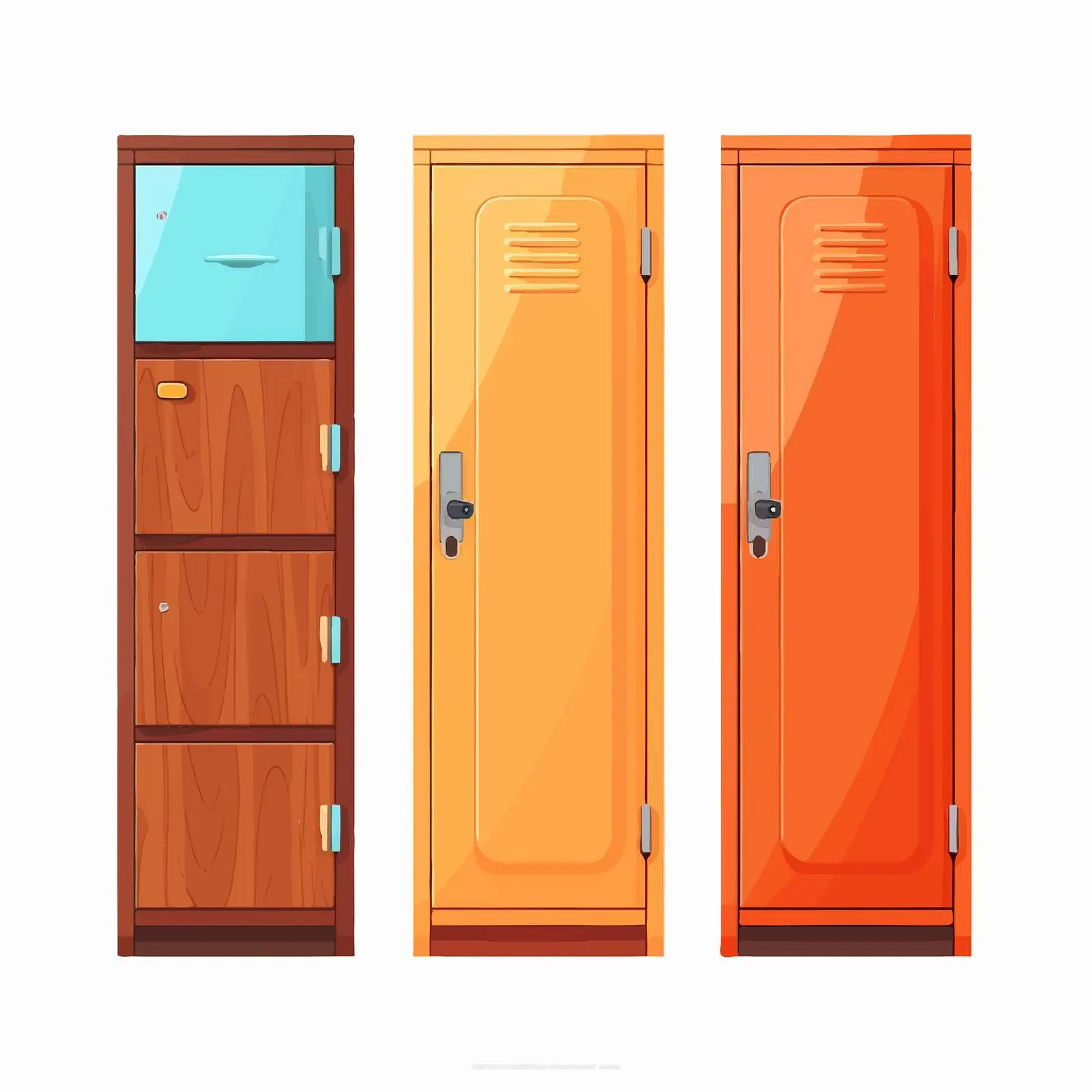 Office Locker Cabinet Vector Illustration — free download from Dotvec