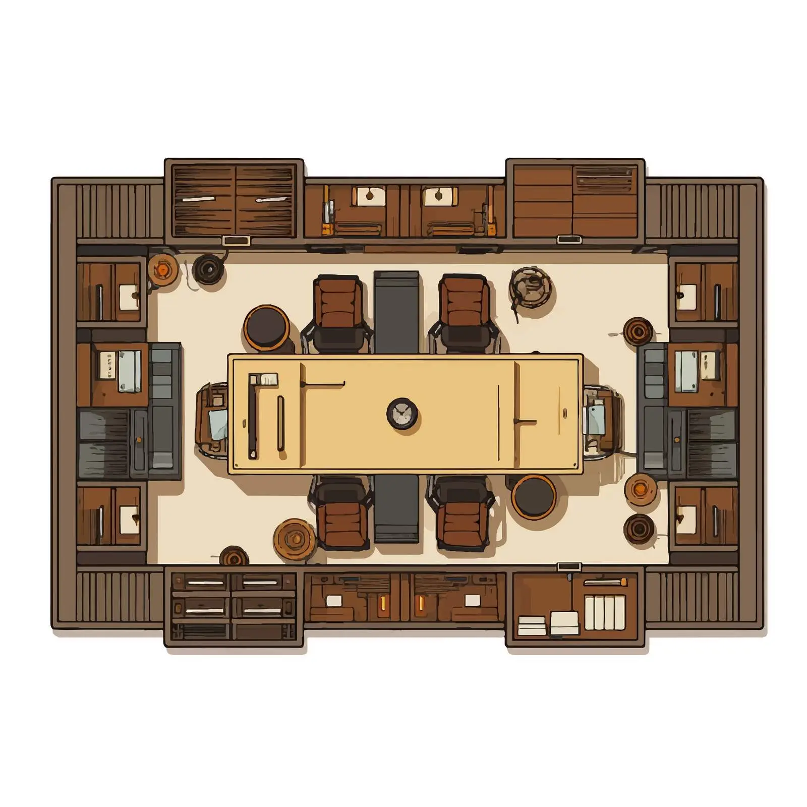 Cabinet Office Vector Illustration on White Background — free download from Dotvec