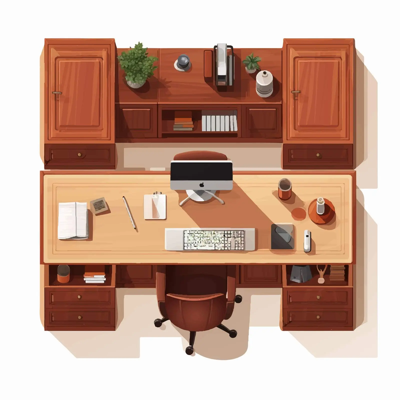 Cabinet Office Vector Illustration on White Background — free download from Dotvec