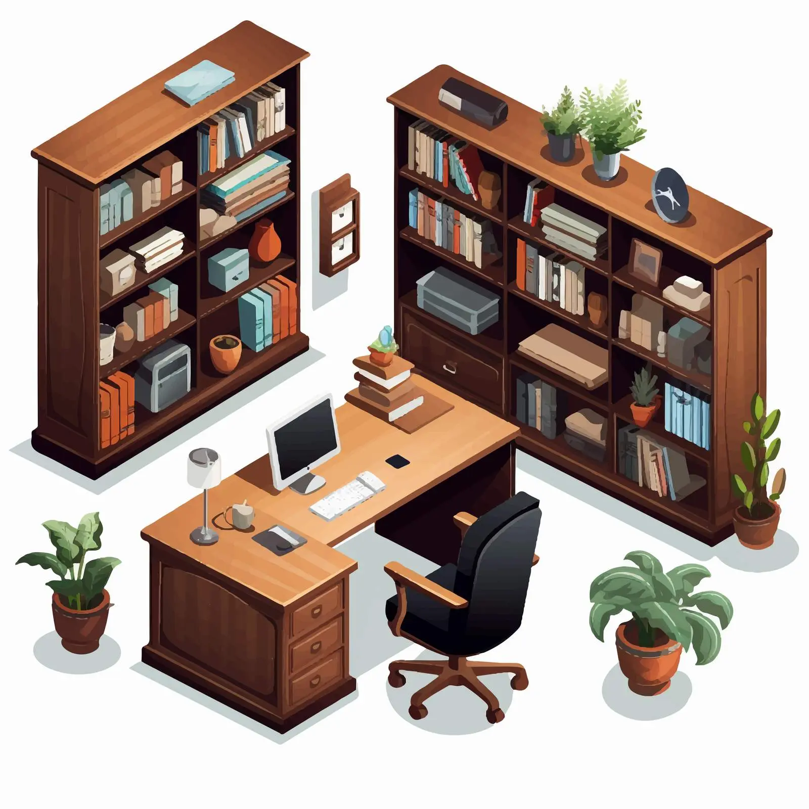 Isolated Cabinet Office Vector Illustration on White Background — free download from Dotvec