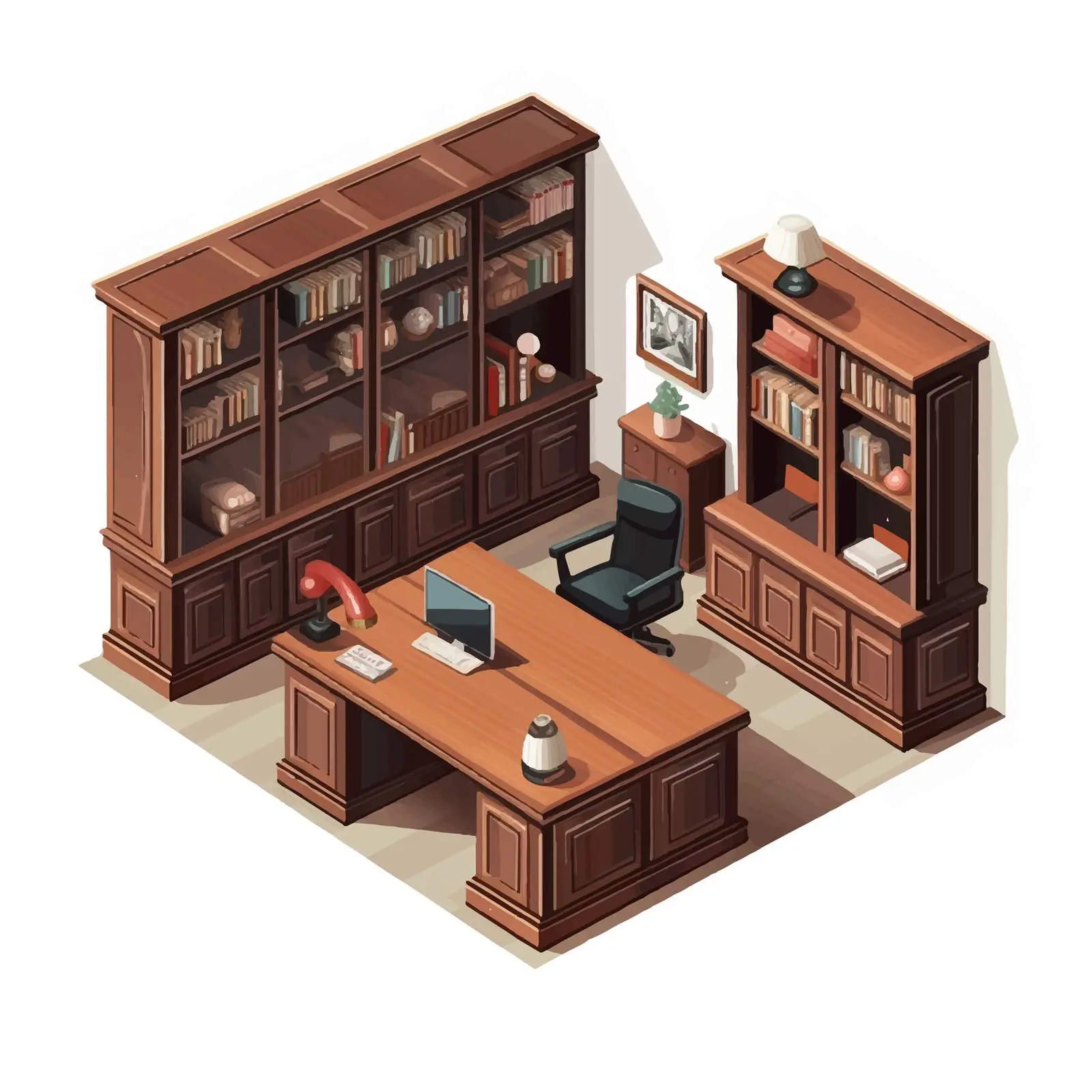 Cabinet Office Vector Illustration on White Background — free download from Dotvec
