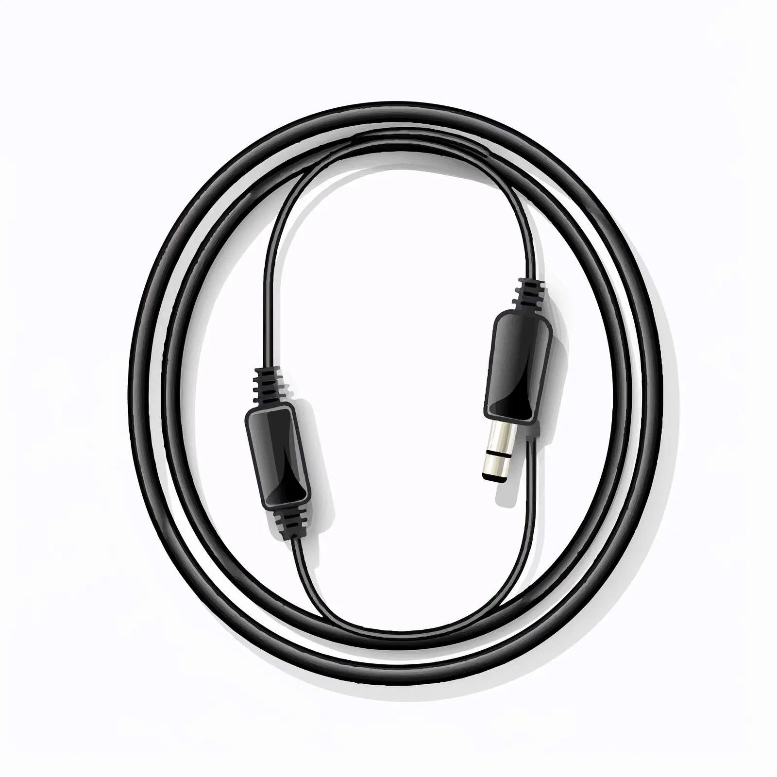 Cable Outline Vector Illustration on White Background – free cable design image from Dotvec