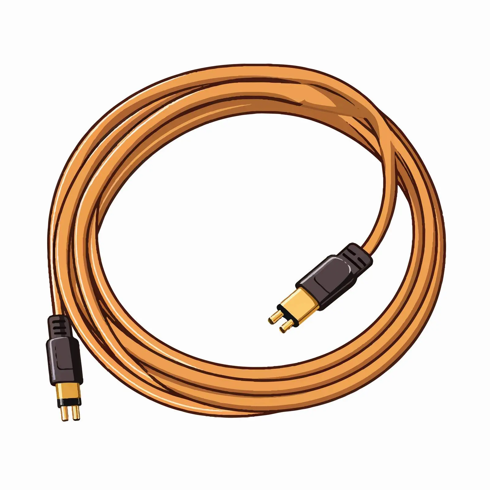 Top View Cable Vector Illustration on White Background – free electrical image from Dotvec