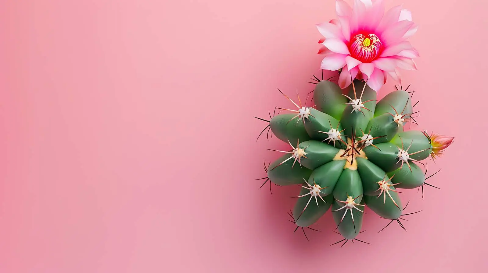 Cactus Flower on Pink Background — free download from Dotvec