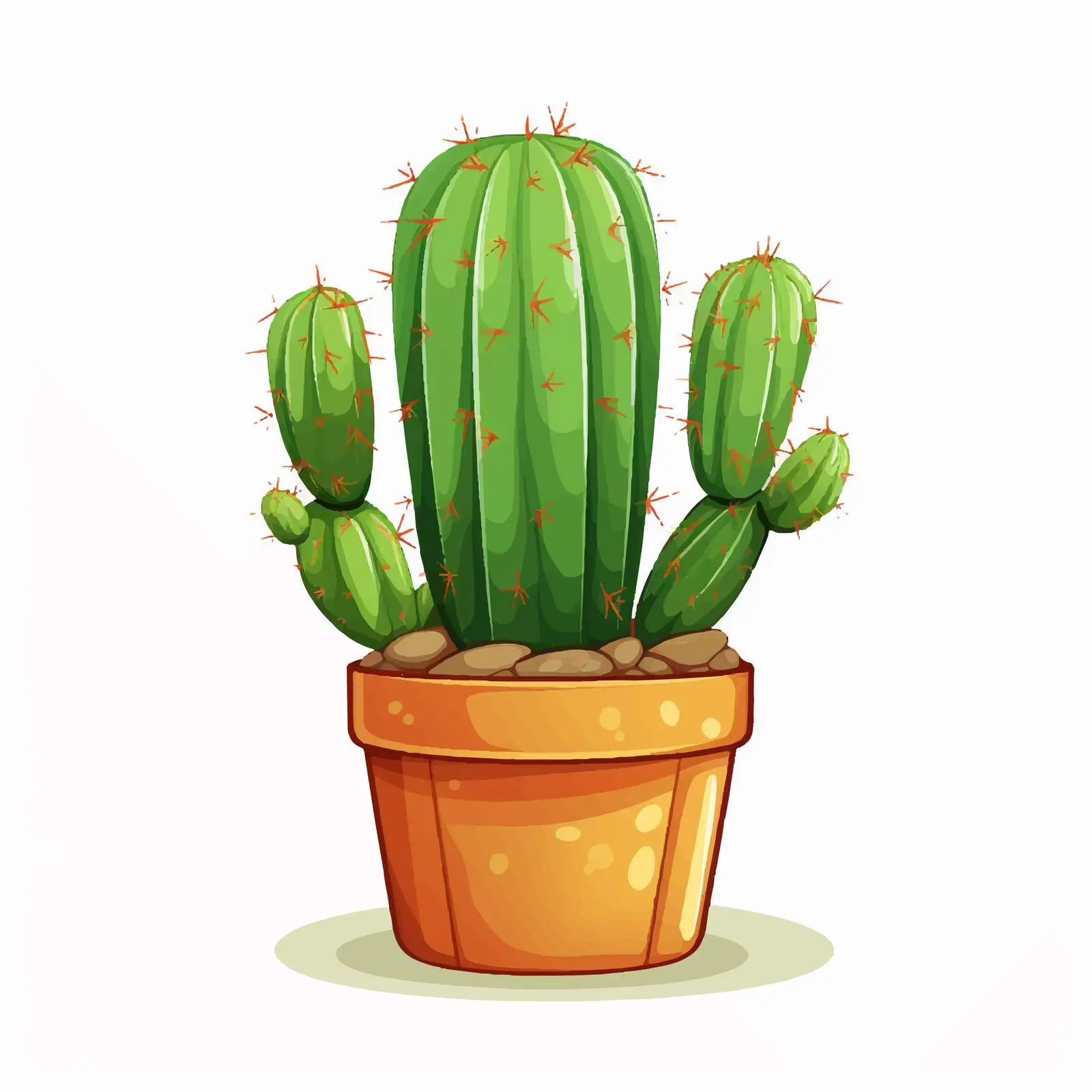 Cactus Vector on White Background for Design — free download from Dotvec