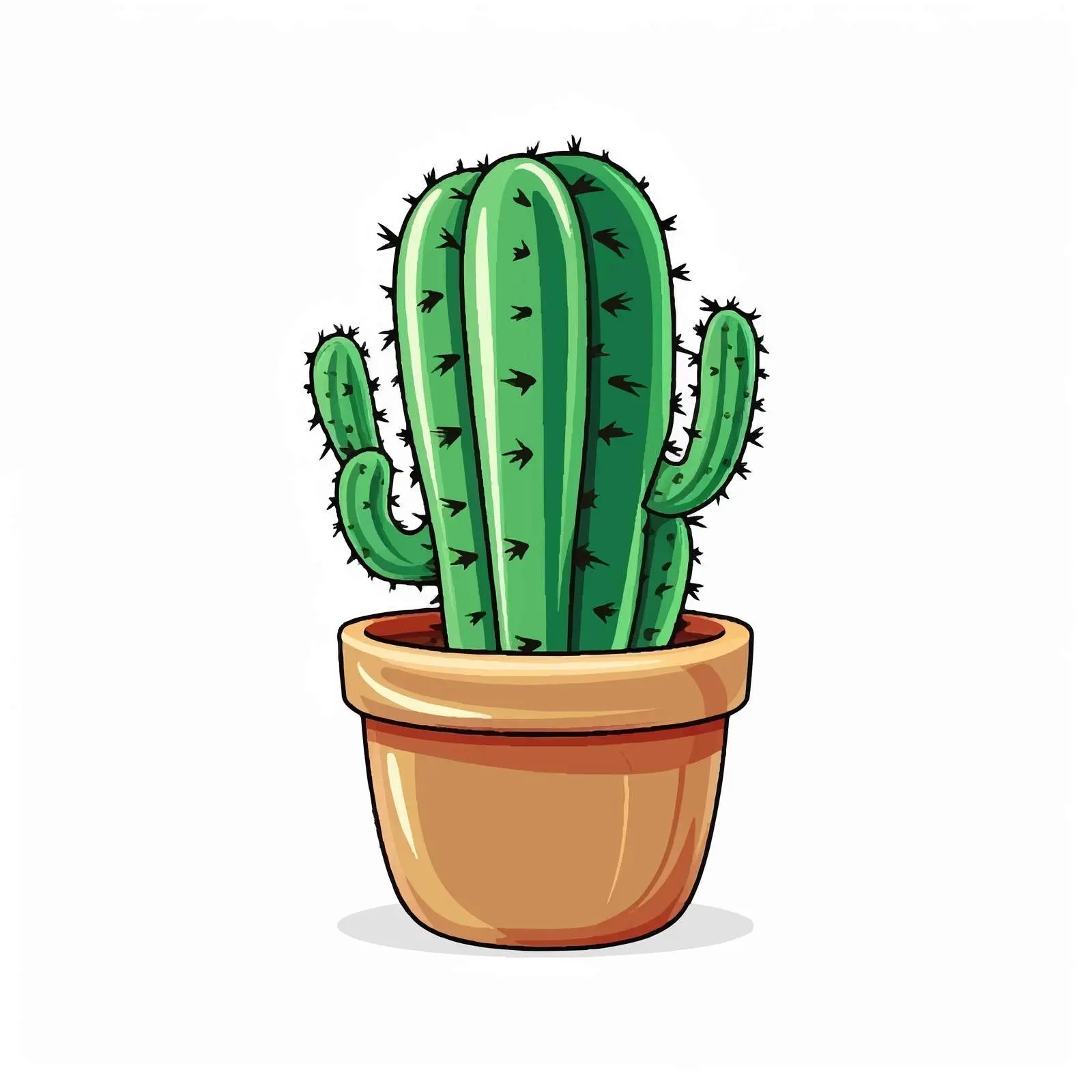 Cactus Vector on White Background for Design – free plant design image from Dotvec