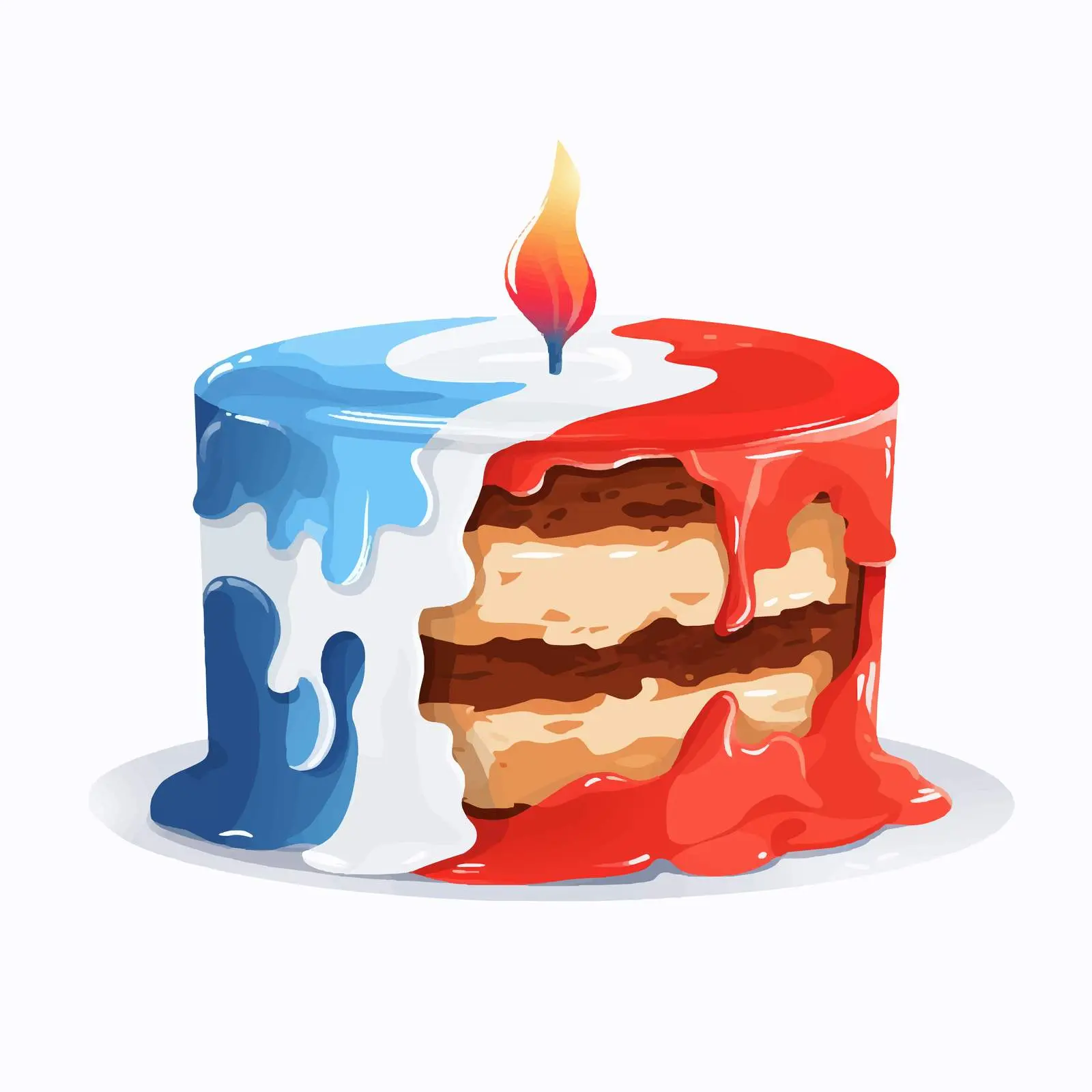 Conceptual War Themed Cake Illustration — free download from Dotvec