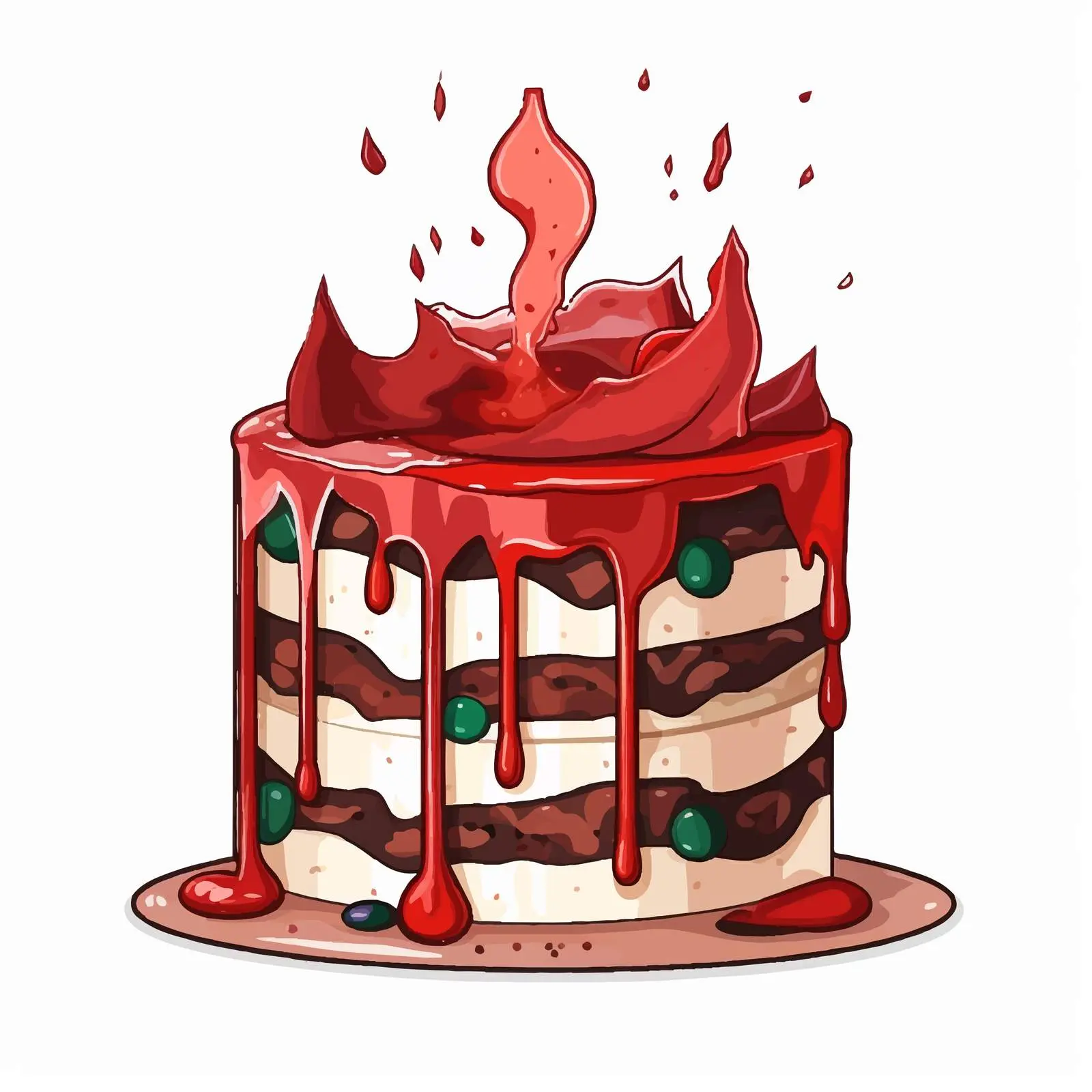 Conceptual Cake Warfare and Destruction Theme – free battle image from Dotvec