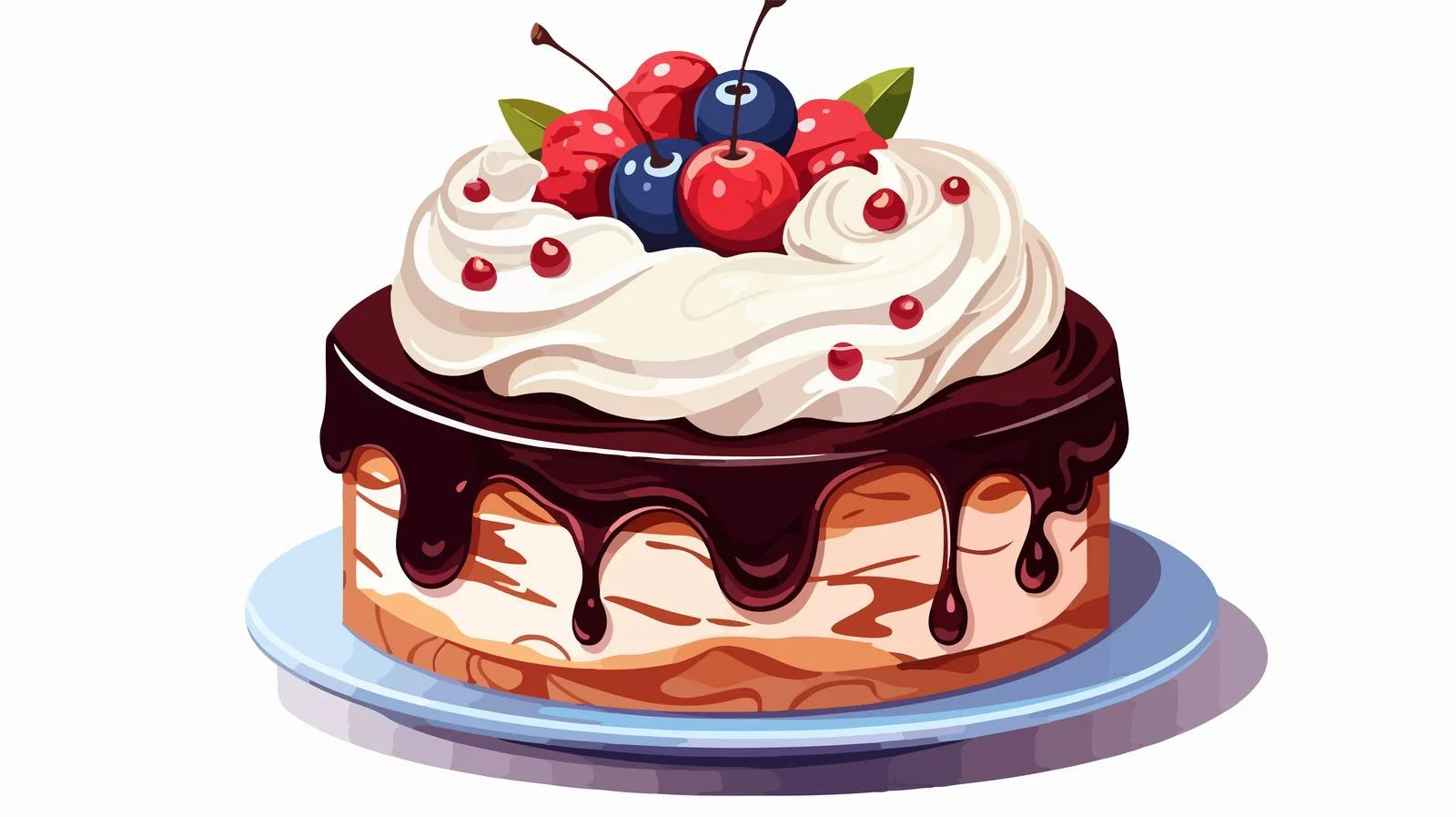 High-Quality Cartoon Cake Vector Illustration — free download from Dotvec