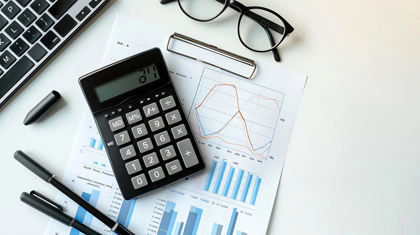 Financial Report Desk Setup — free download from Dotvec