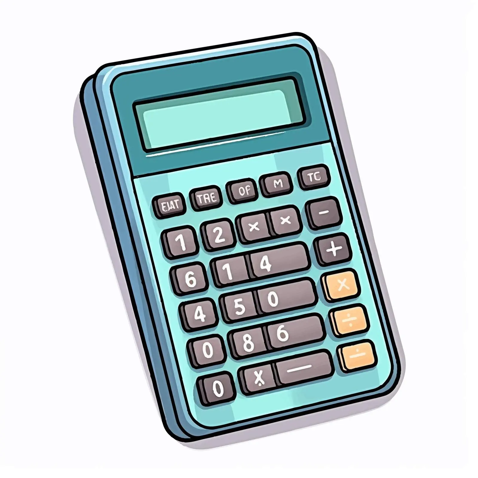 Cartoon Isolated Calculator Vector Illustration – free mathematics image from Dotvec