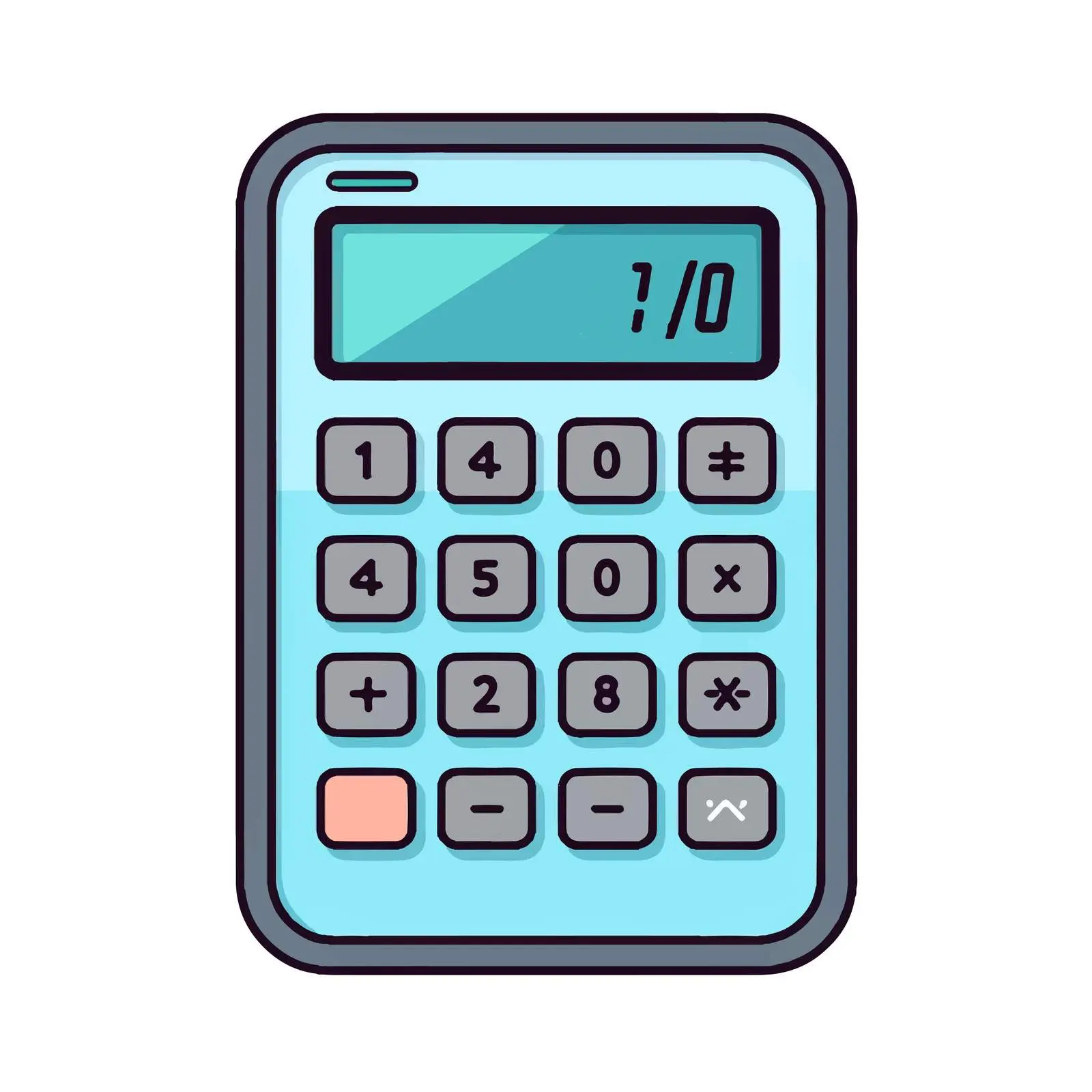 Cartoon Math Calculator Icon Vector Illustration – free mathematics image from Dotvec